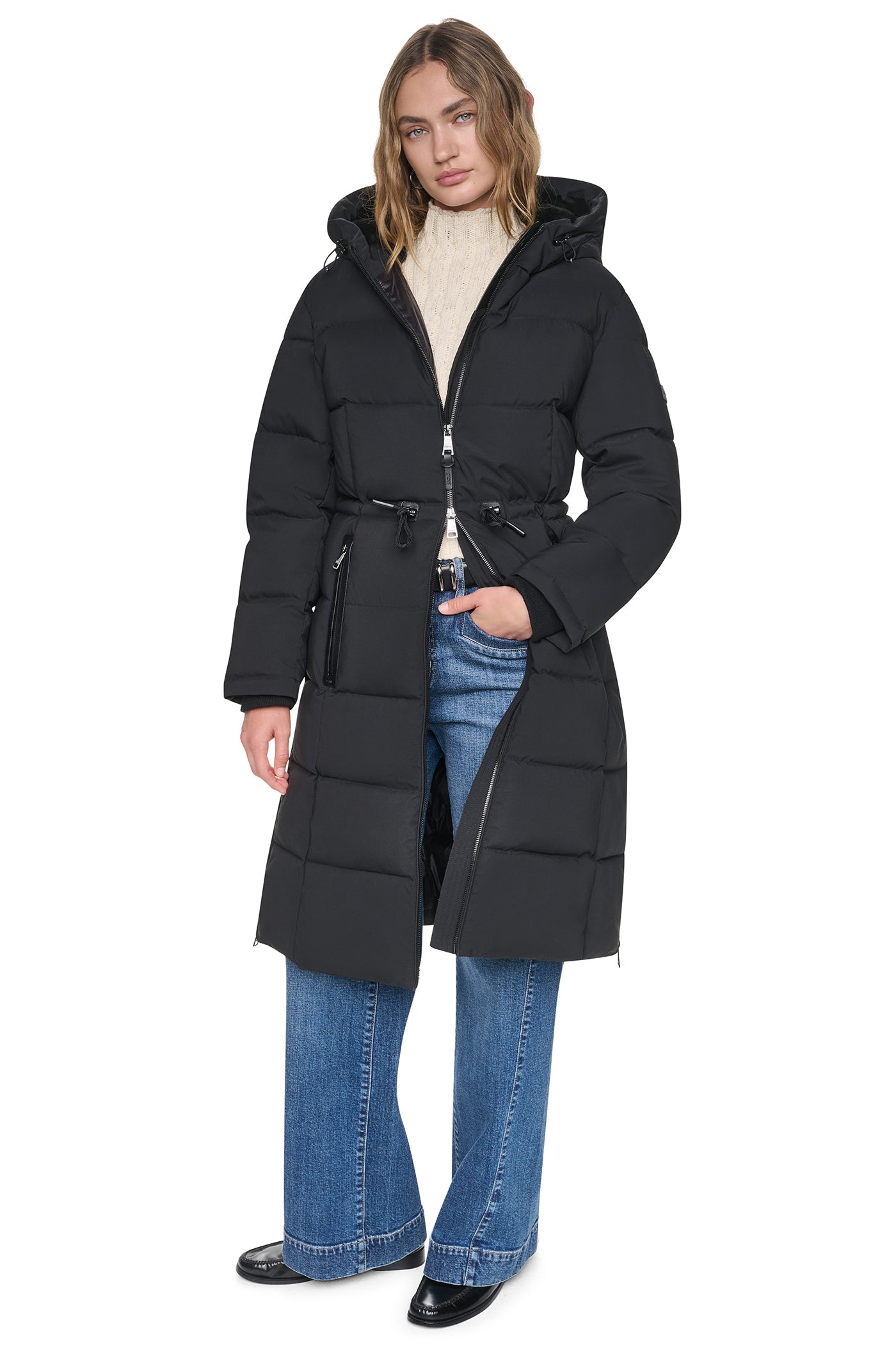 MAXI PUFFER COAT WITH HOOD VIEW 7