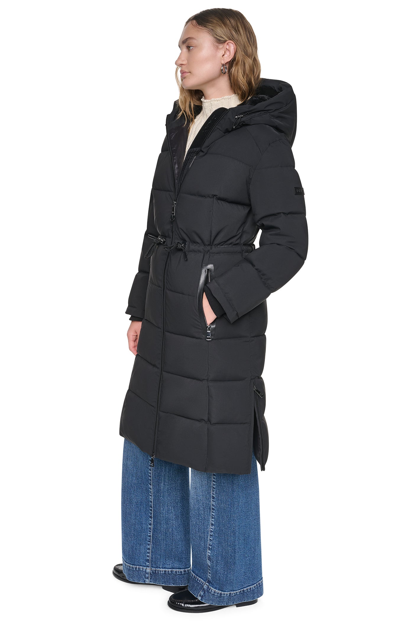 MAXI PUFFER COAT WITH HOOD VIEW 4