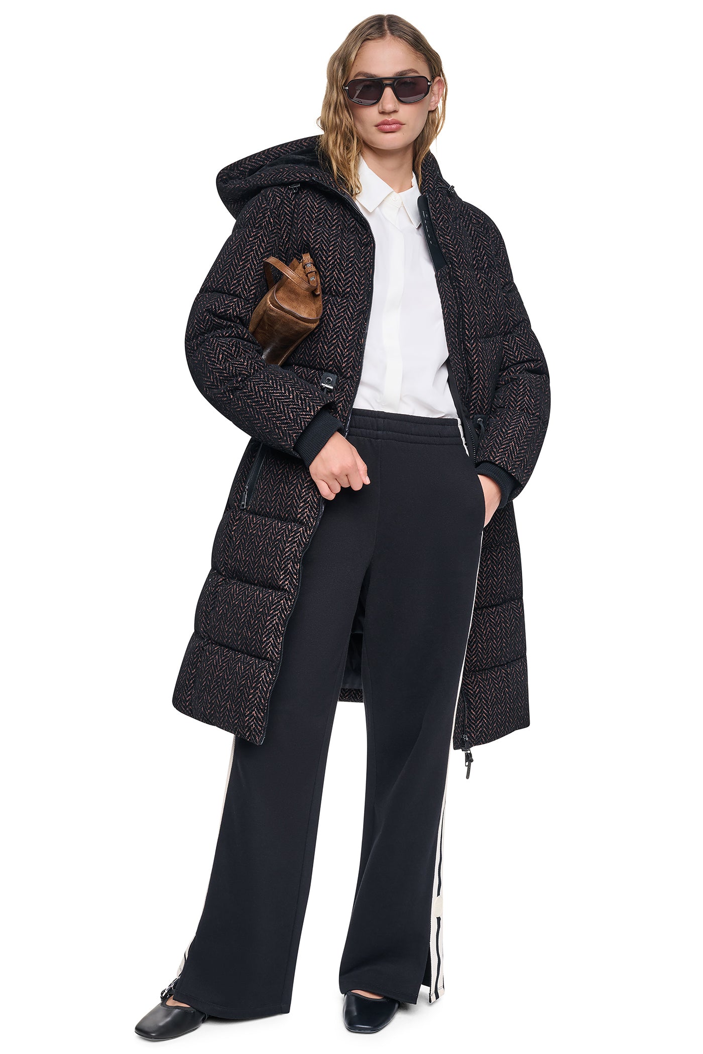 MAXI PUFFER COAT WITH HOOD VIEW 1