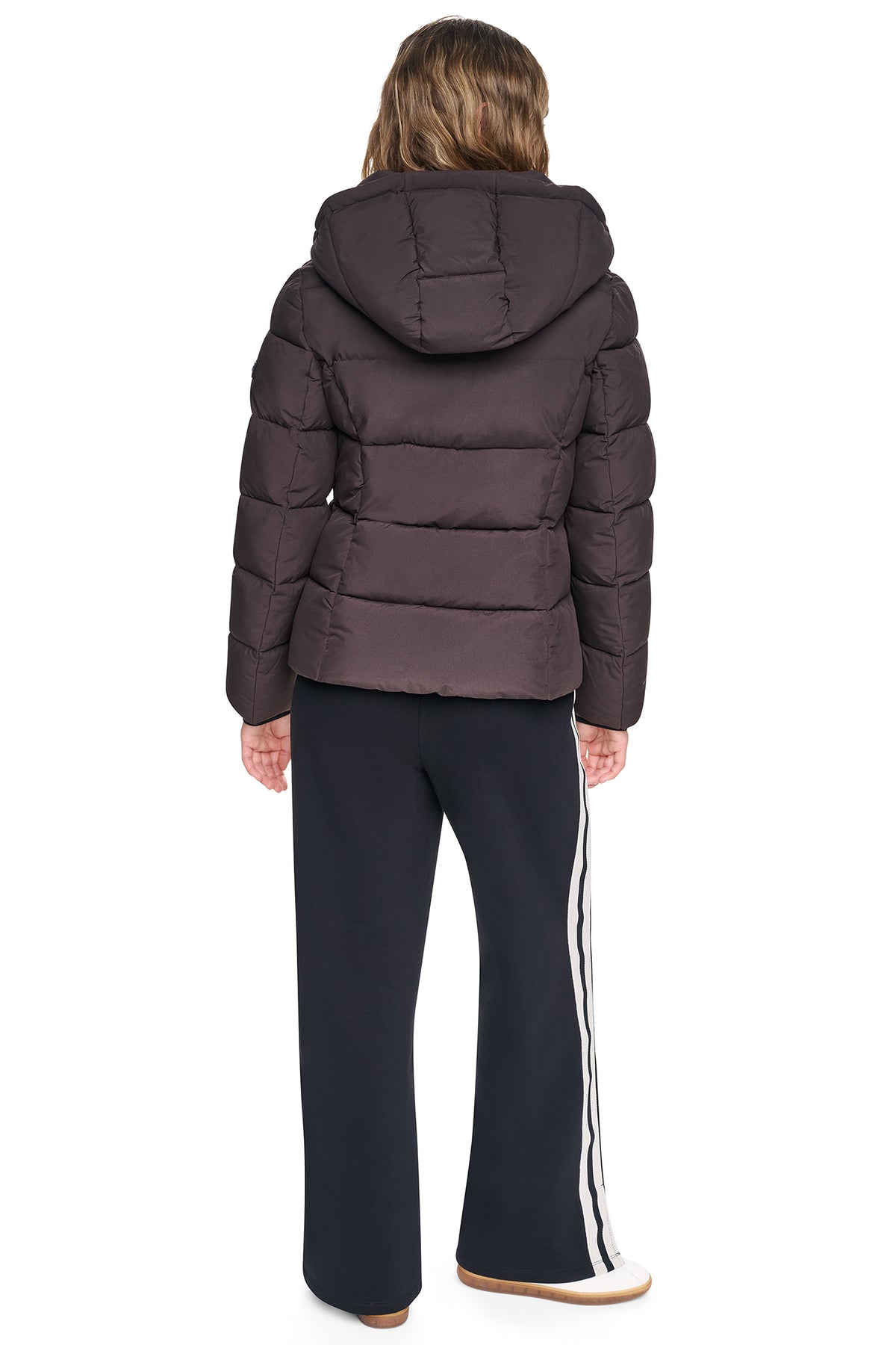 STRETCH HOODED PUFFER JACKET VIEW 2