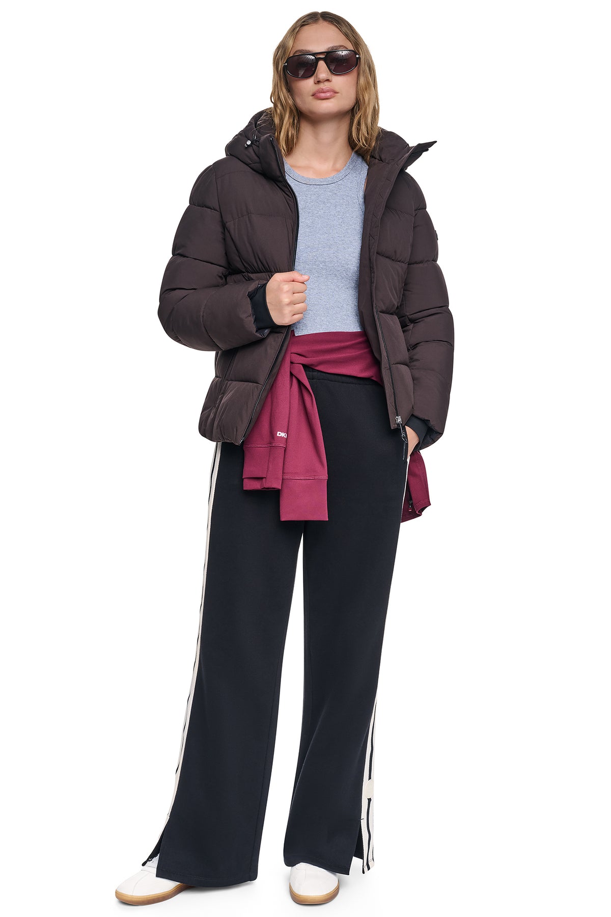 STRETCH HOODED PUFFER JACKET View 1 | Fall Collection