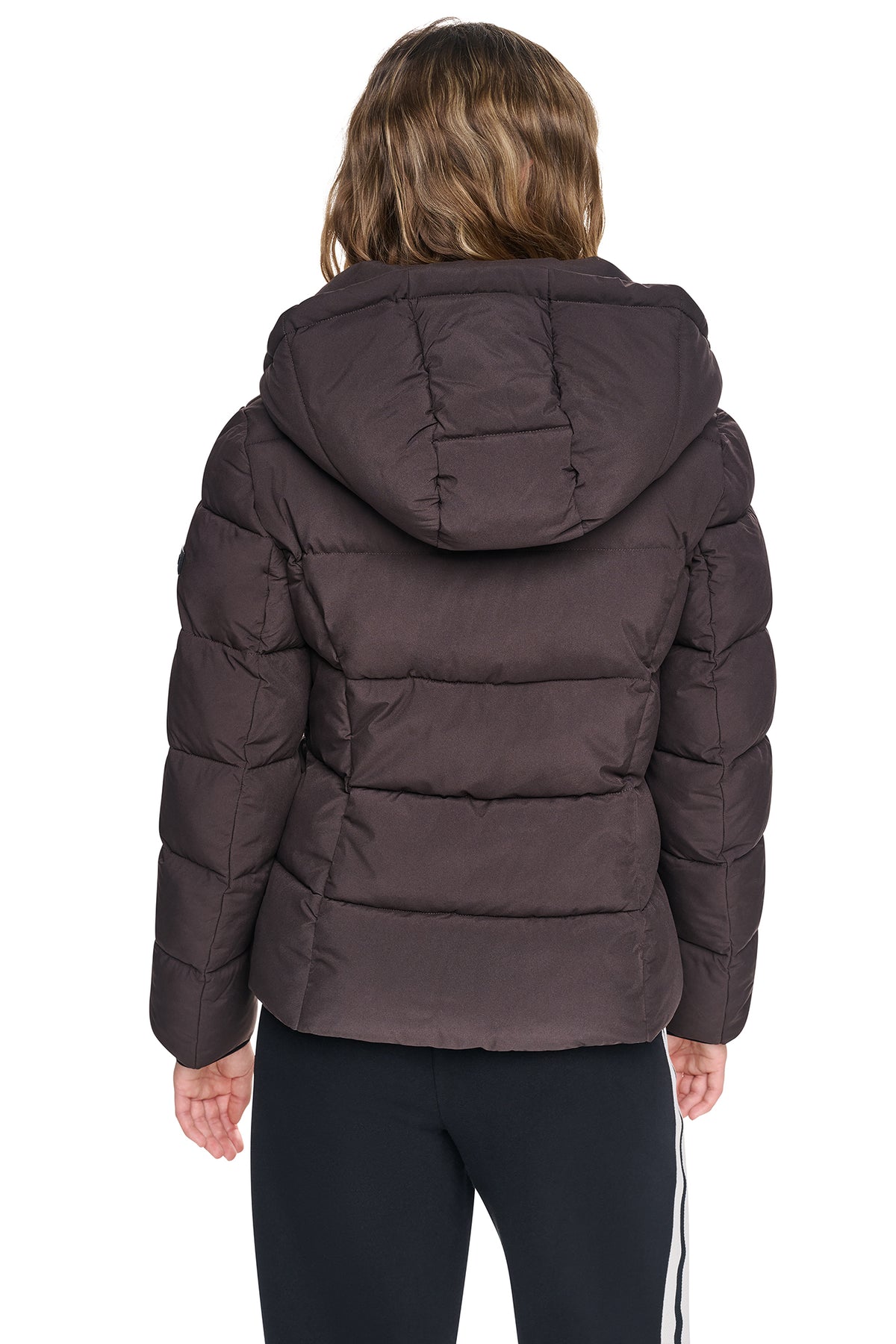STRETCH HOODED PUFFER JACKET VIEW 2
