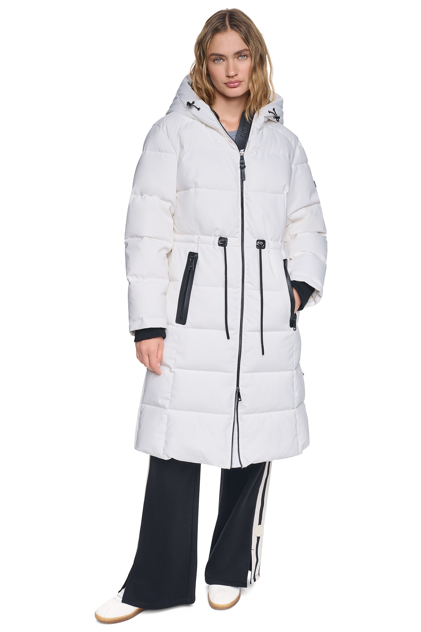 MAXI PUFFER COAT WITH HOOD VIEW 1