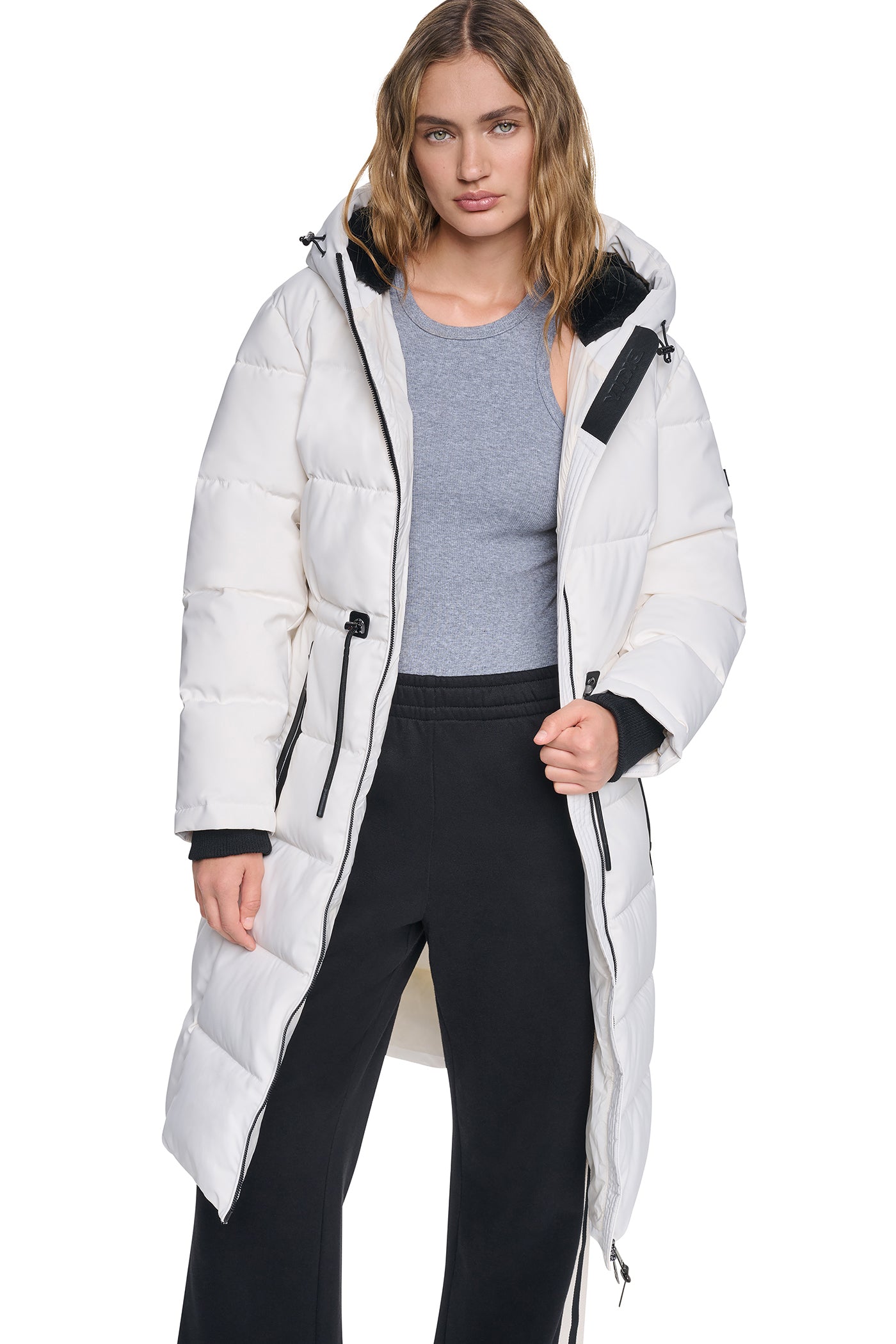 MAXI PUFFER COAT WITH HOOD VIEW 2