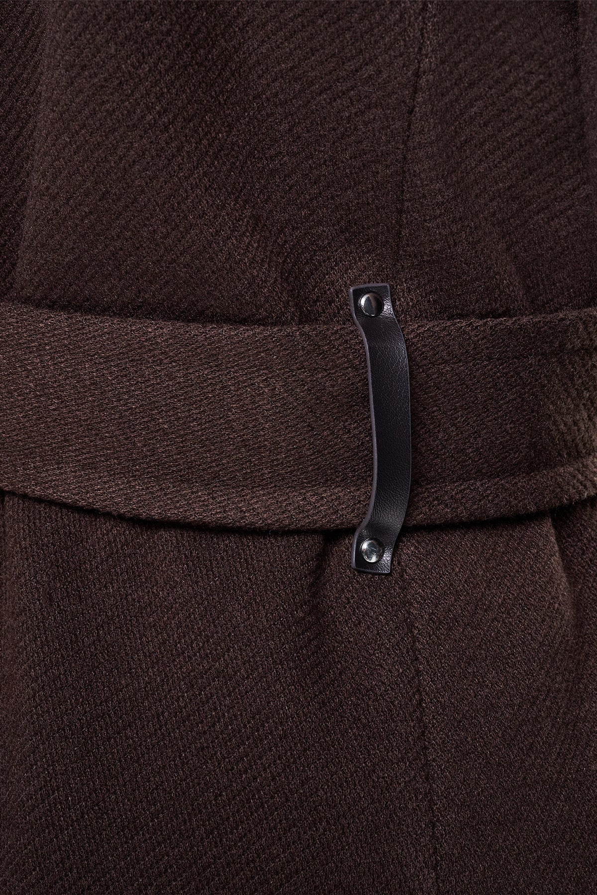 TWILL COAT WITH FUR COLLAR VIEW 2