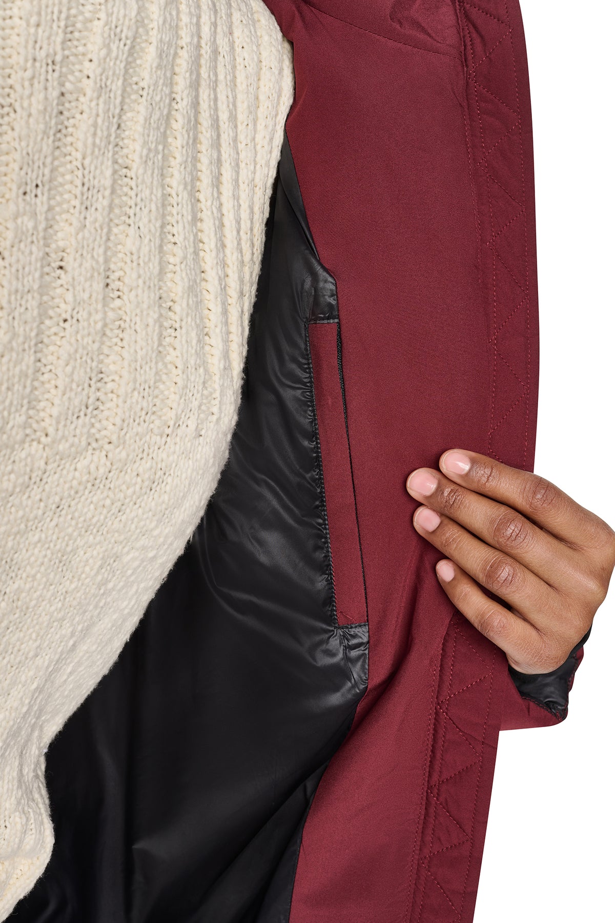 STRETCH HOODED PUFFER JACKET VIEW 2
