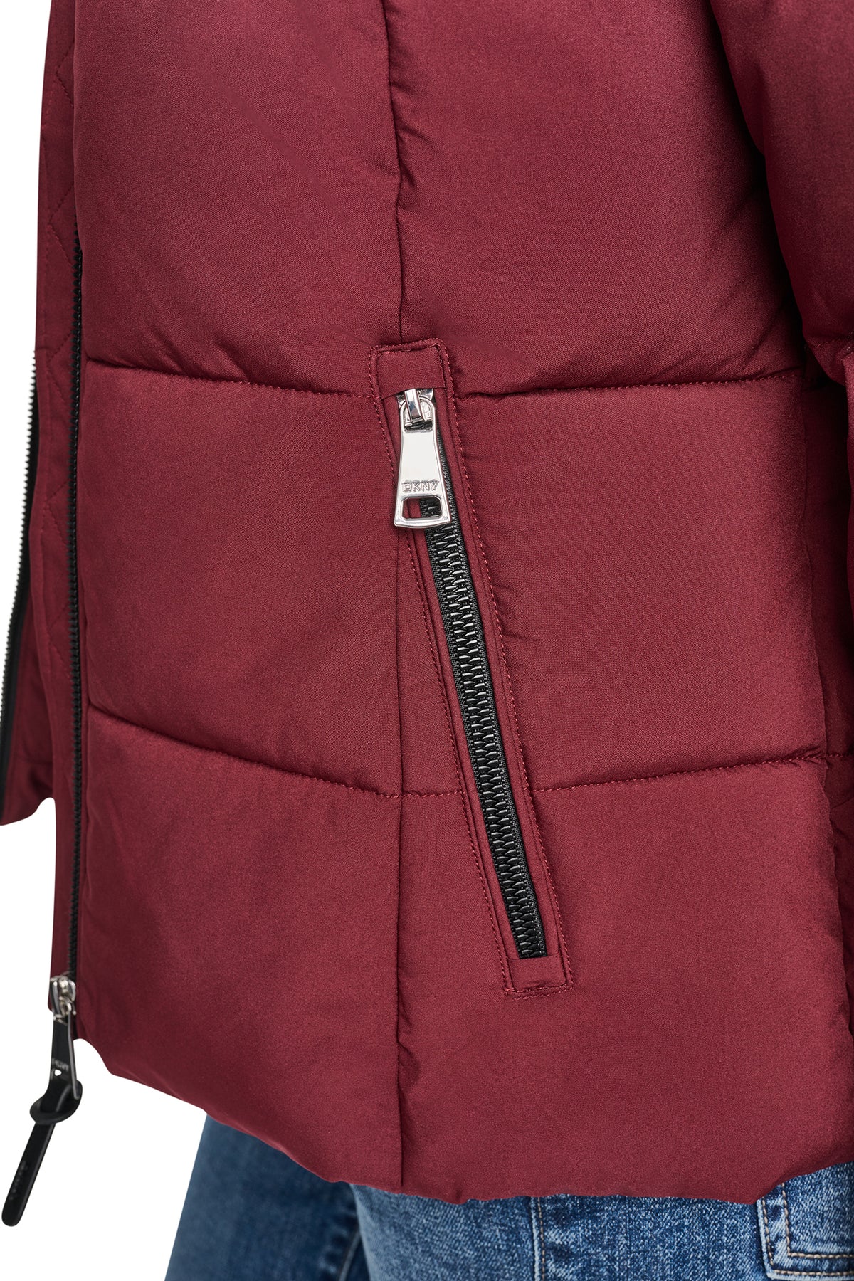 STRETCH HOODED PUFFER JACKET VIEW 2