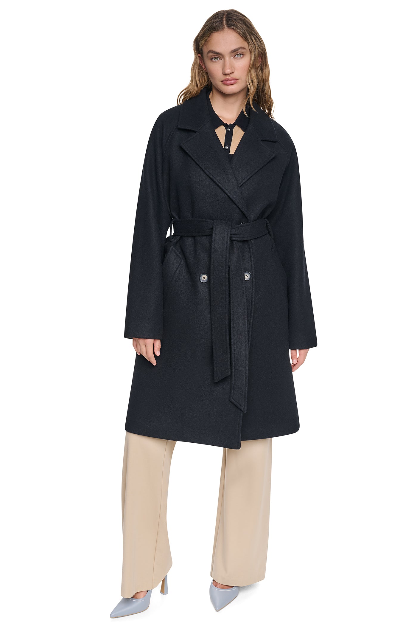 DOUBLE BREASTED WRAP COAT VIEW 7