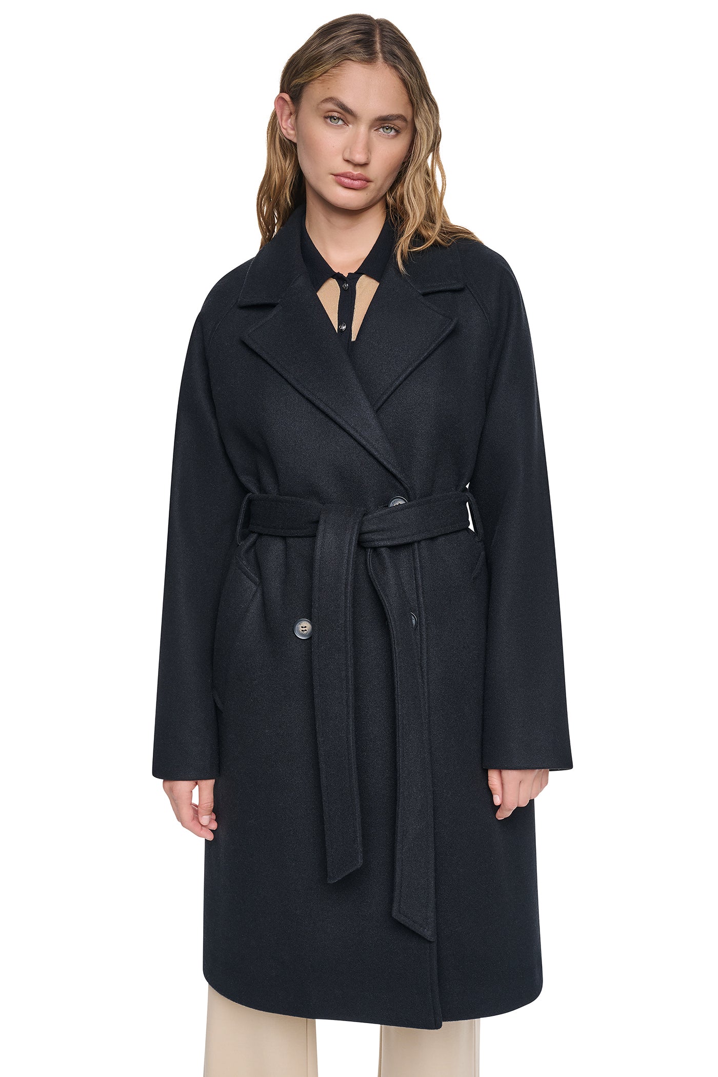 DOUBLE BREASTED WRAP COAT VIEW 2