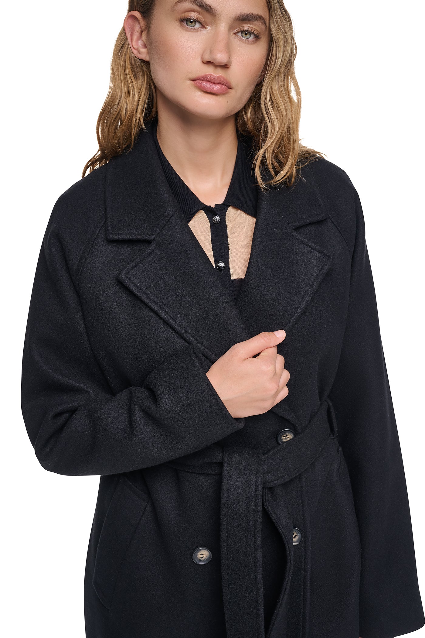 DOUBLE BREASTED WRAP COAT VIEW 5
