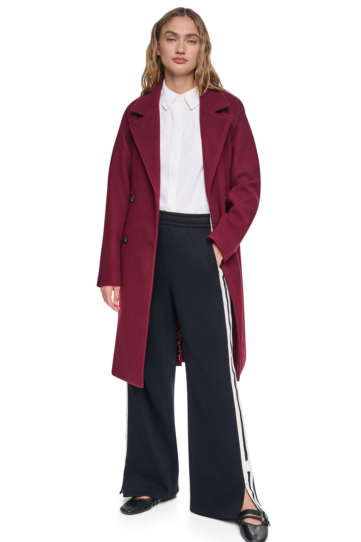 DOUBLE BREASTED WRAP COAT VIEW 5