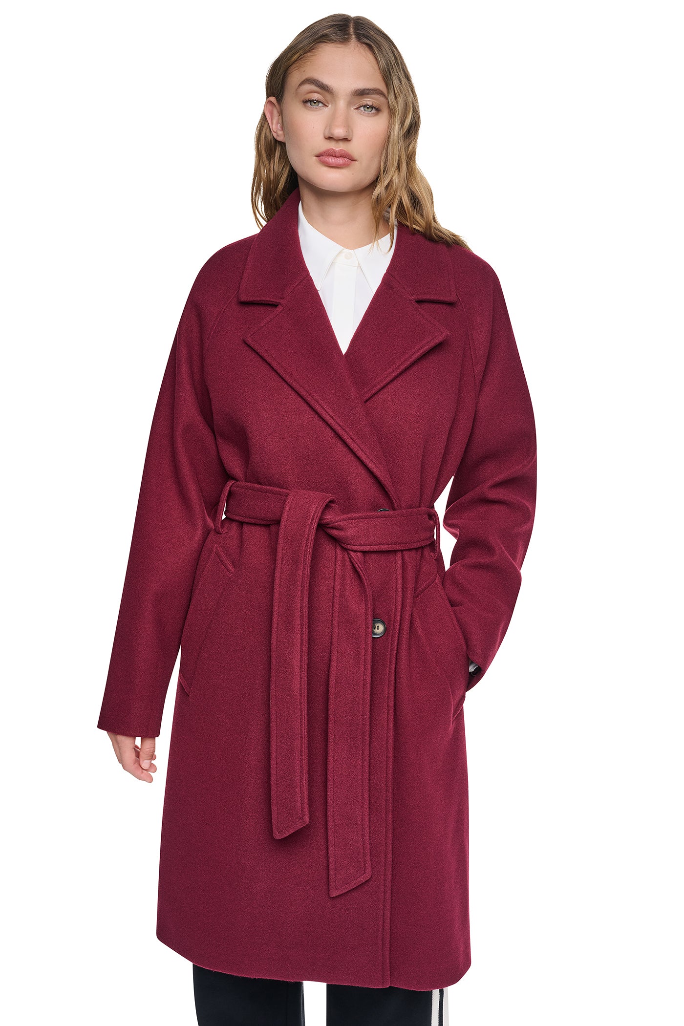 DOUBLE BREASTED WRAP COAT VIEW 3