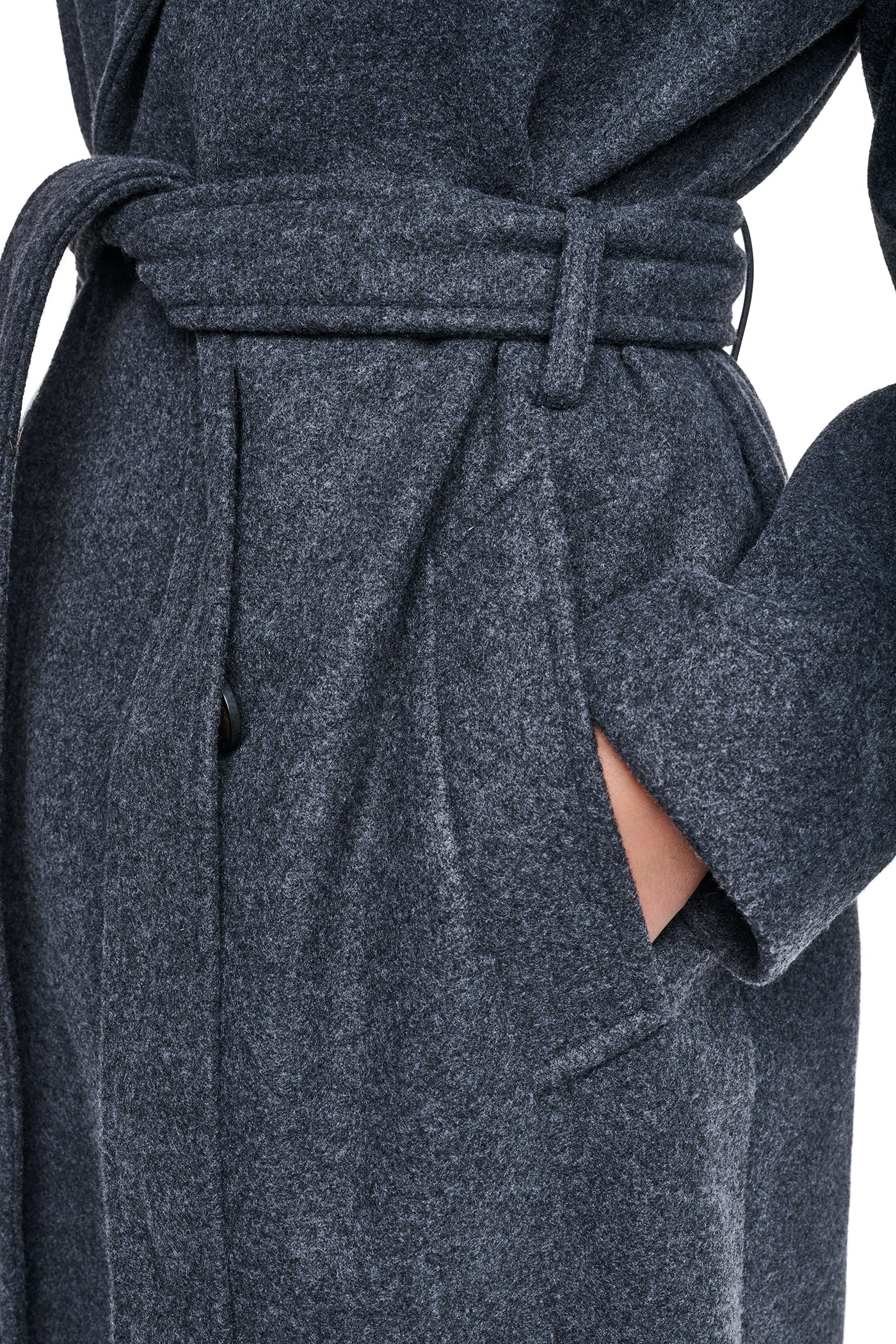 DOUBLE BREASTED WRAP COAT VIEW 2
