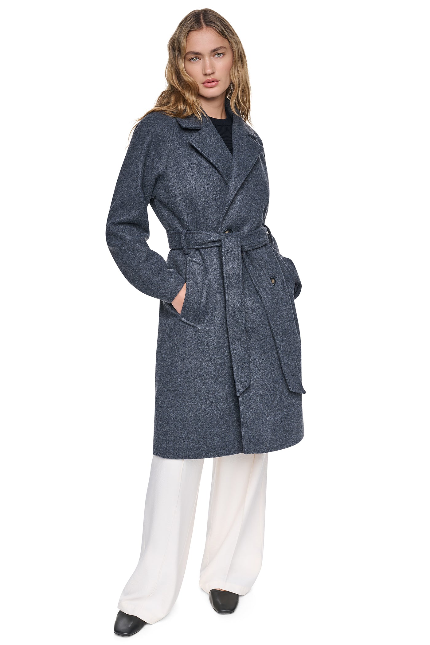 DOUBLE BREASTED WRAP COAT VIEW 2