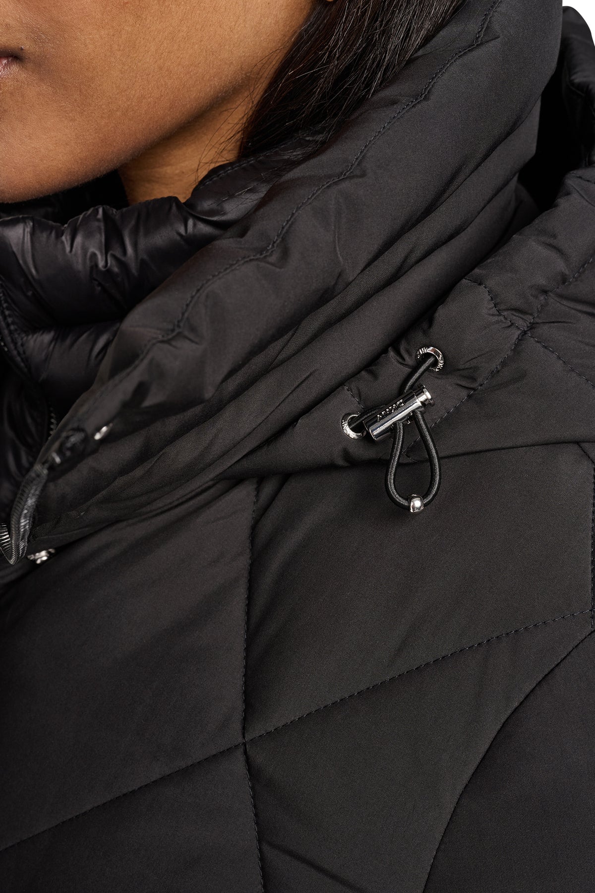 QUILTED MAXI PUFFER WITH BIB VIEW 2