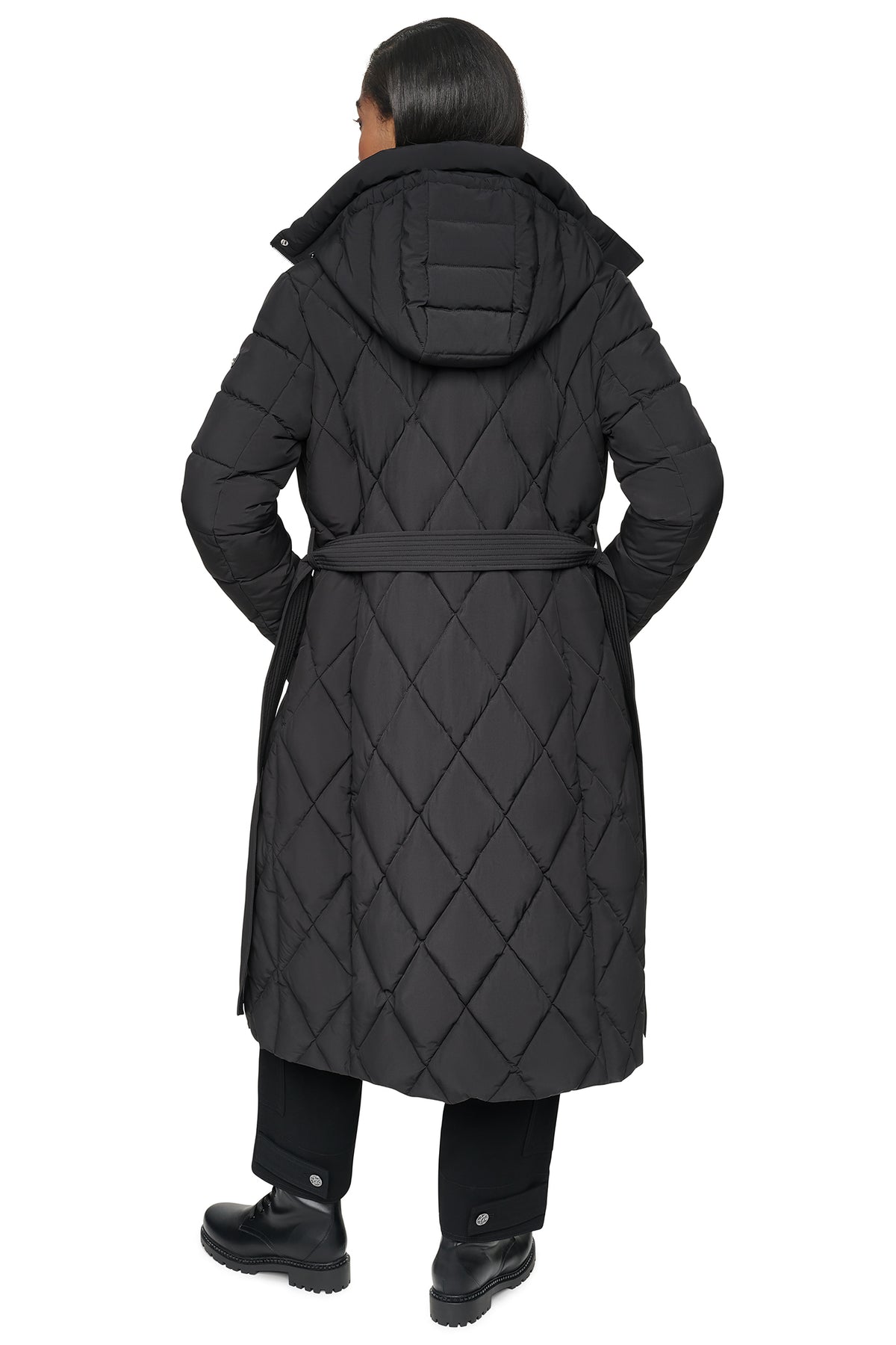 QUILTED MAXI PUFFER WITH BIB VIEW 2
