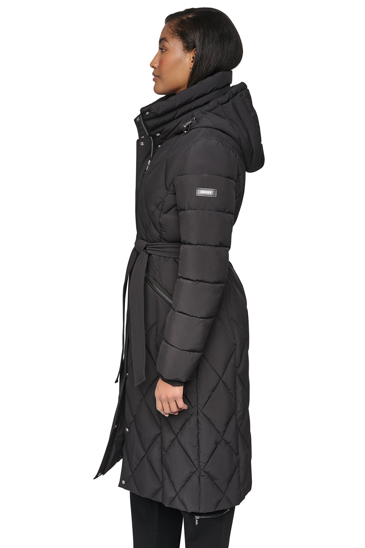 QUILTED MAXI PUFFER WITH BIB VIEW 2