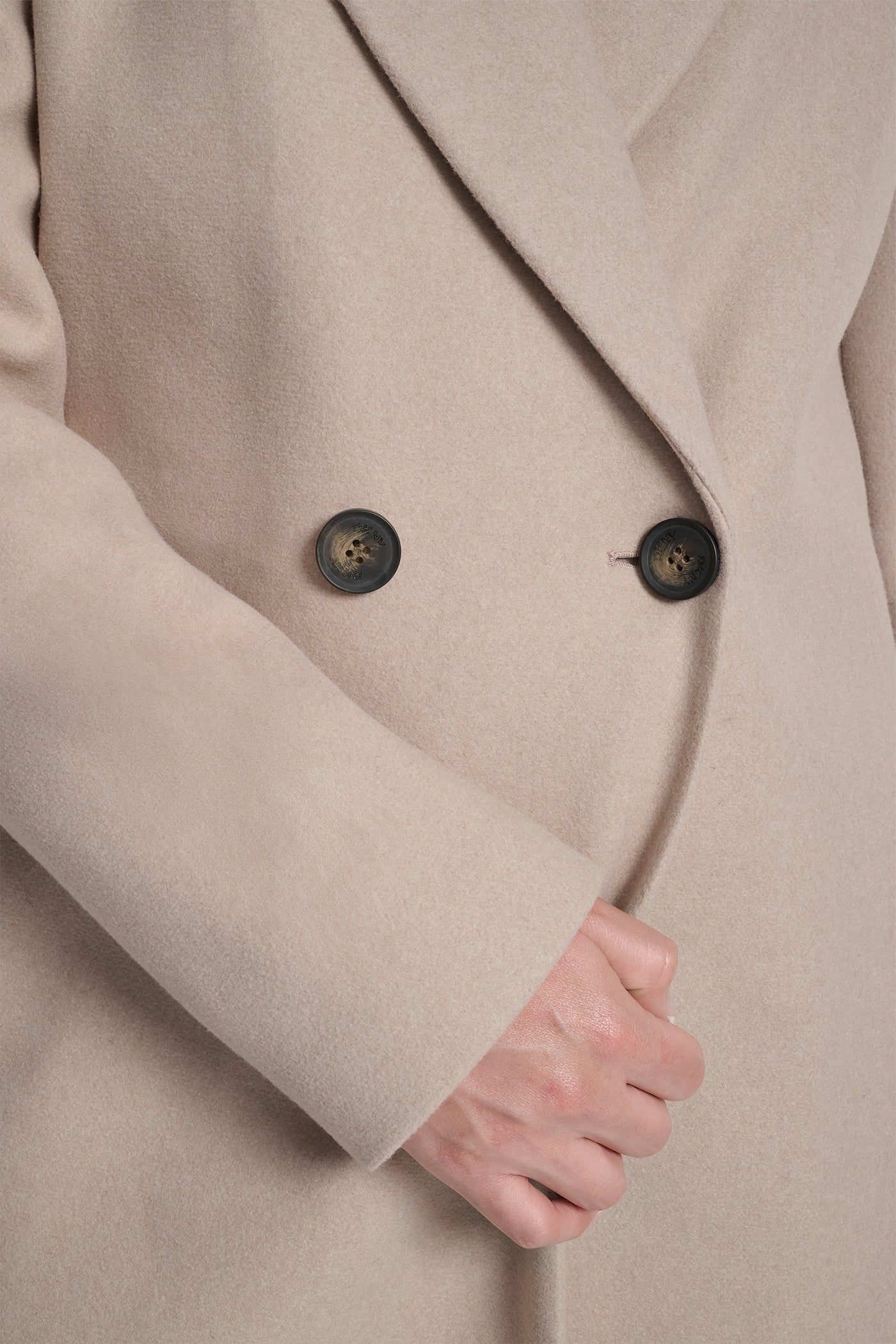 DOUBLE BREASTED FAUX WOOL COAT VIEW 7 | Lightweight Jackets