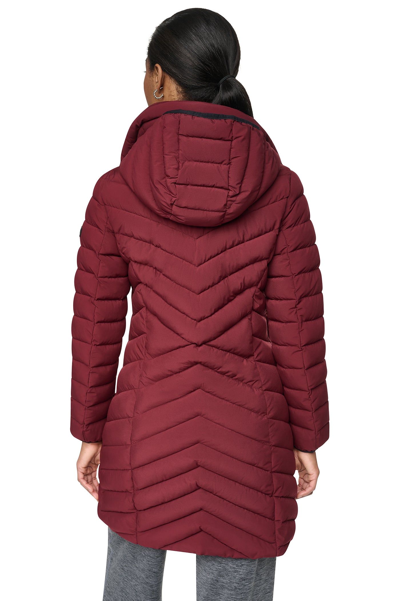 HOODED STAND COLLAR PUFFER VIEW 3
