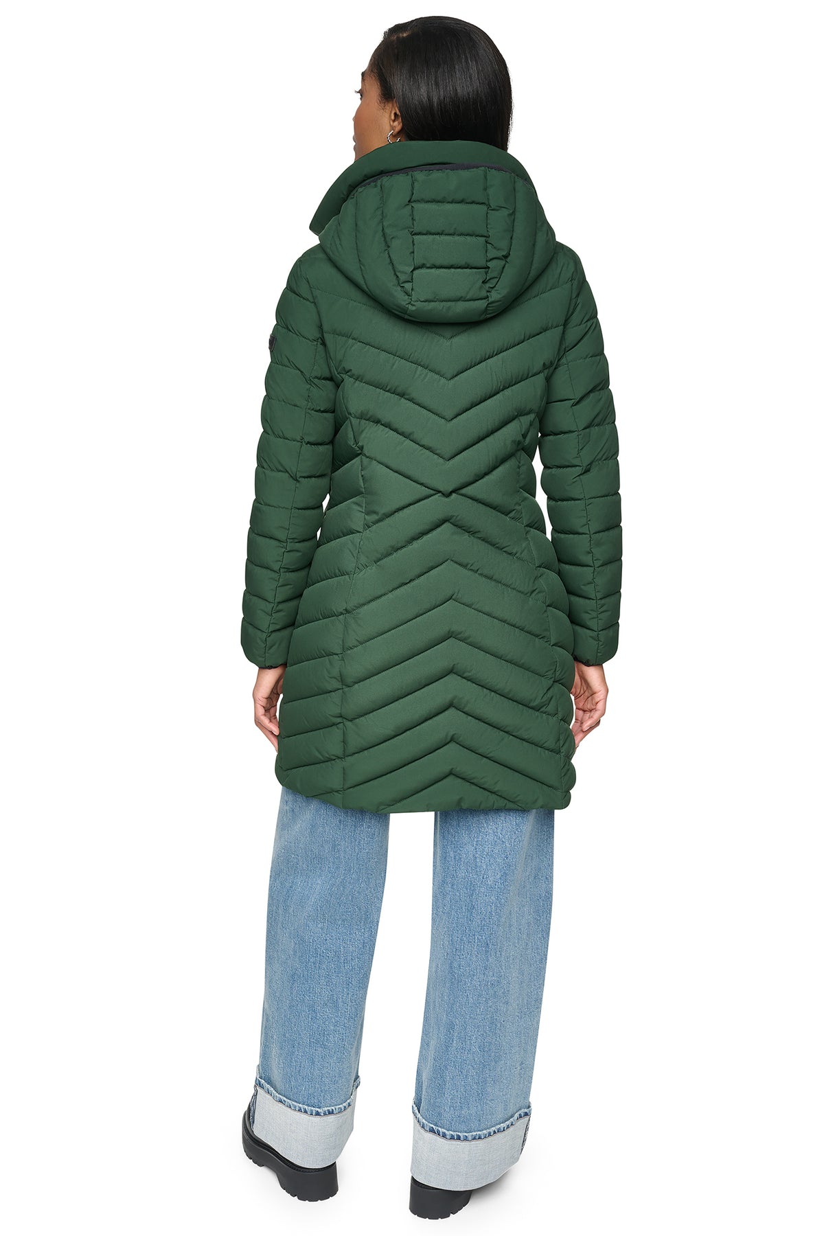 BIB FRONT HOODED PUFFER VIEW 2