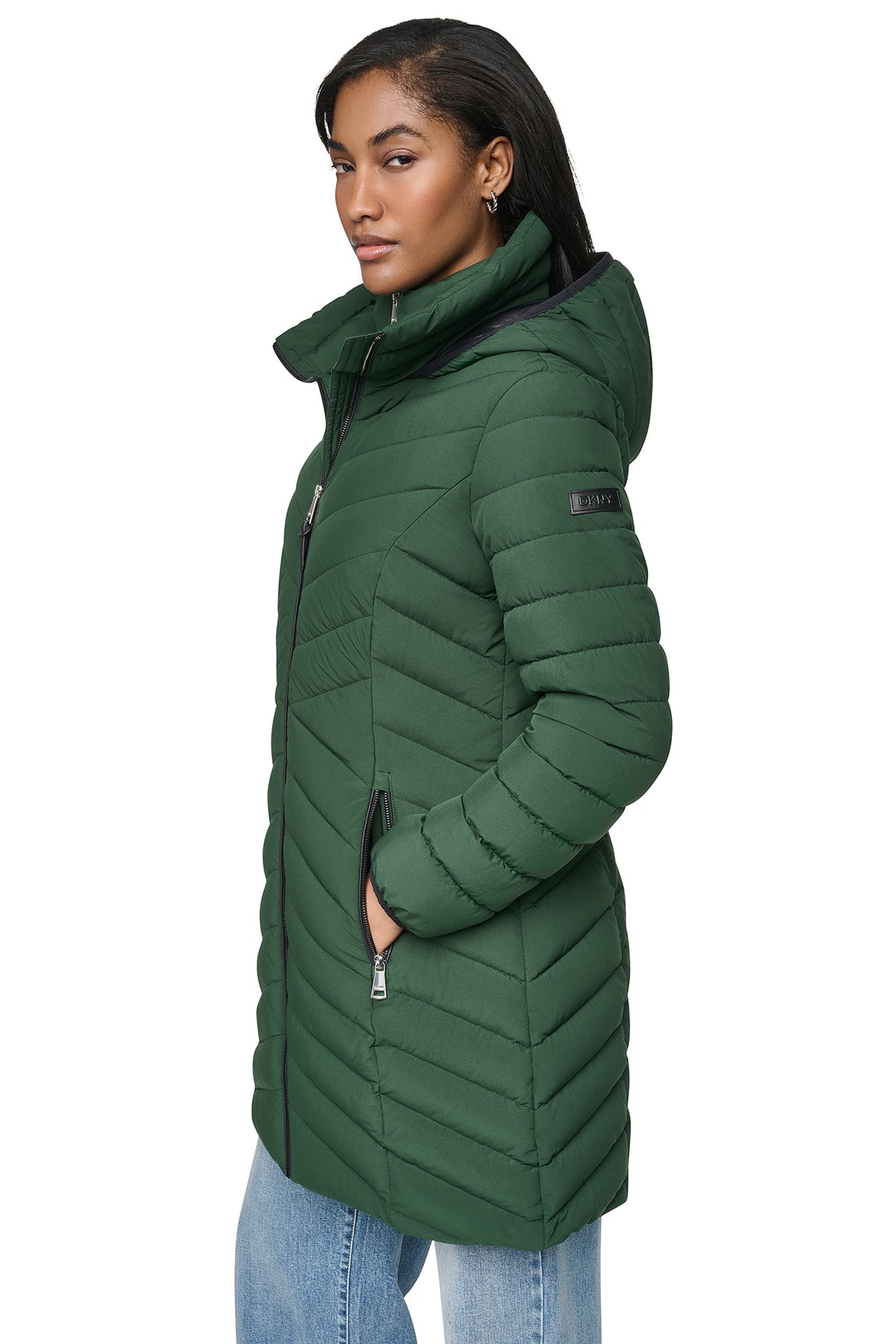 BIB FRONT HOODED PUFFER VIEW 2