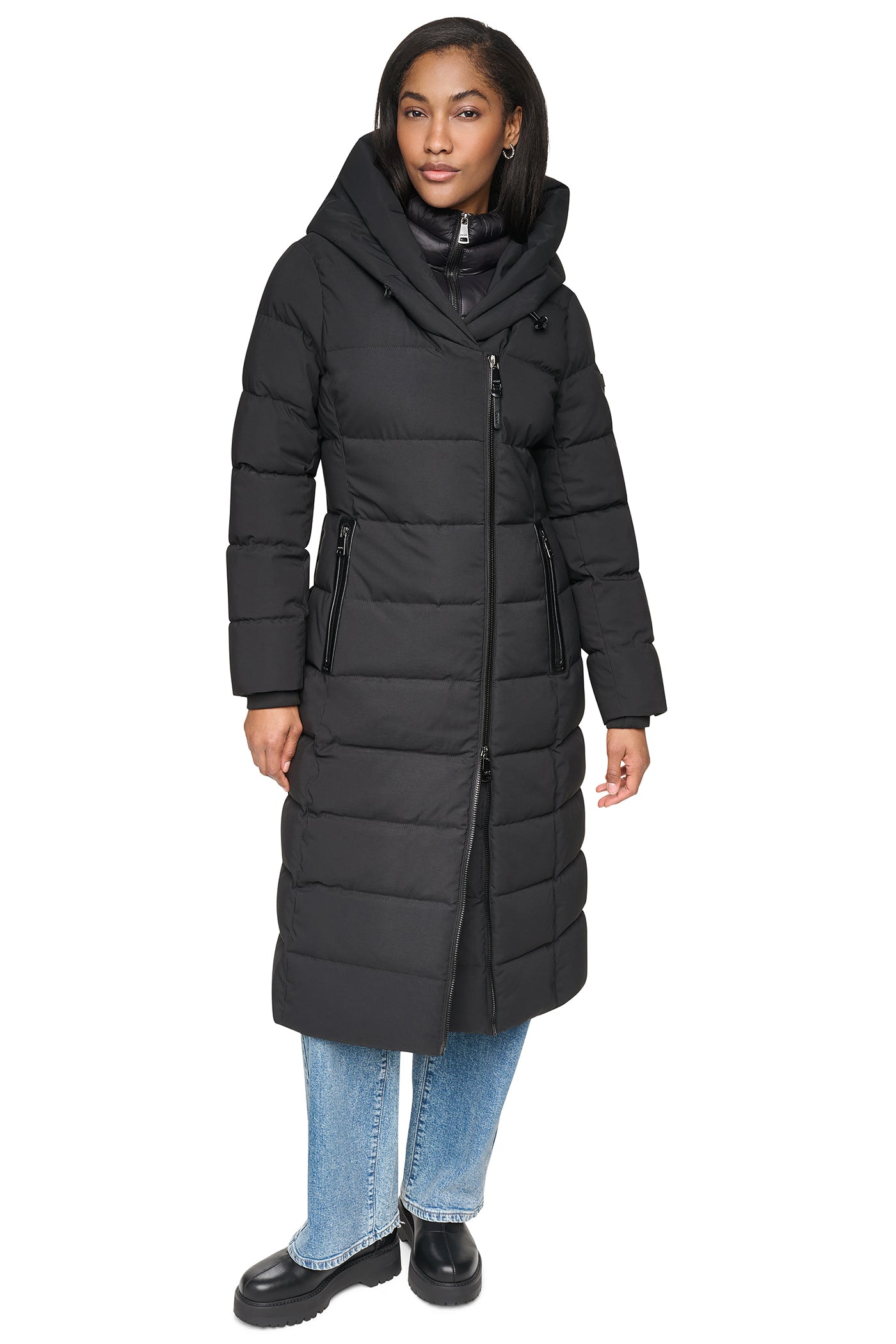 LONG HOODED PUFFER COAT VIEW 12