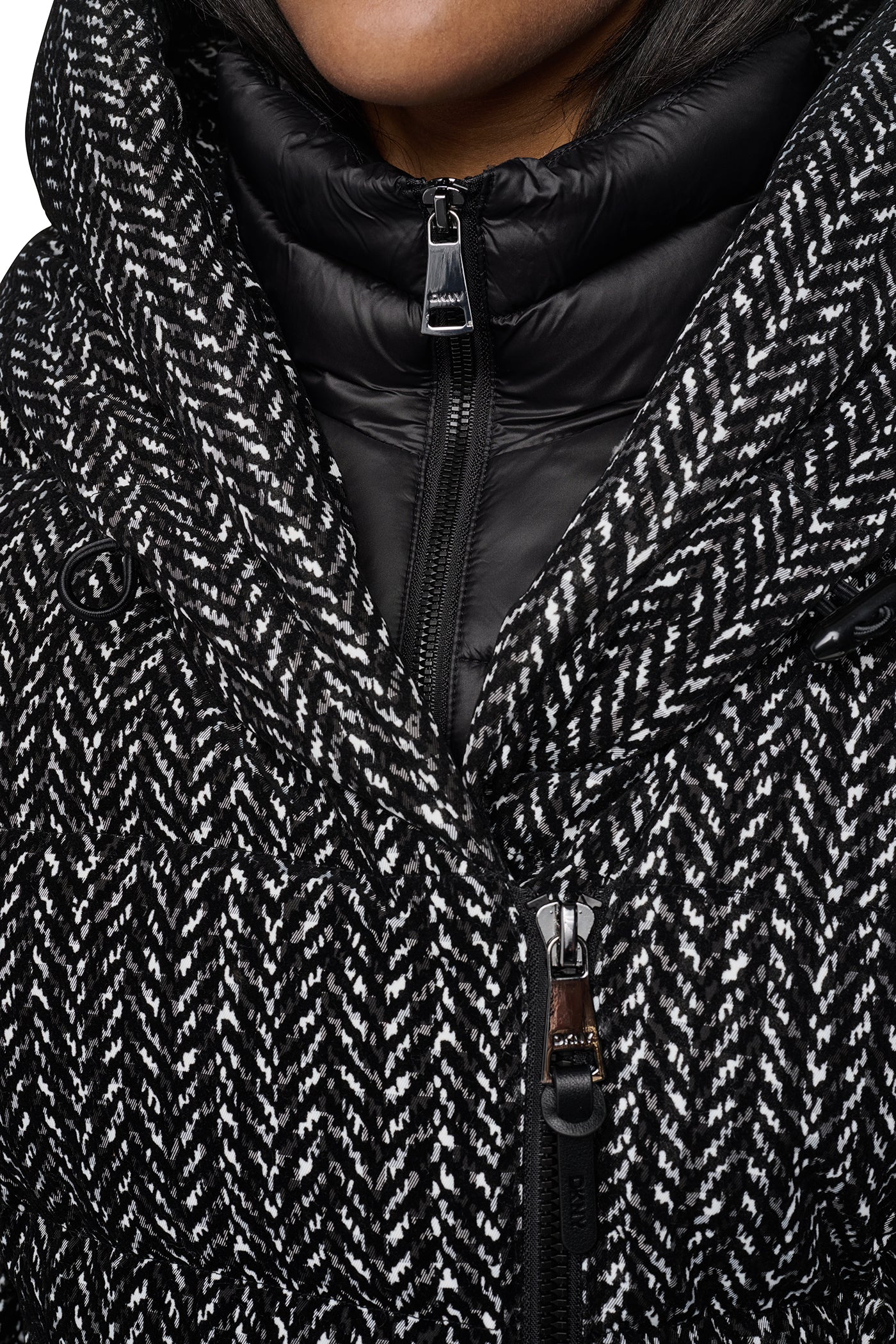 LONG HOODED PUFFER COAT VIEW 10