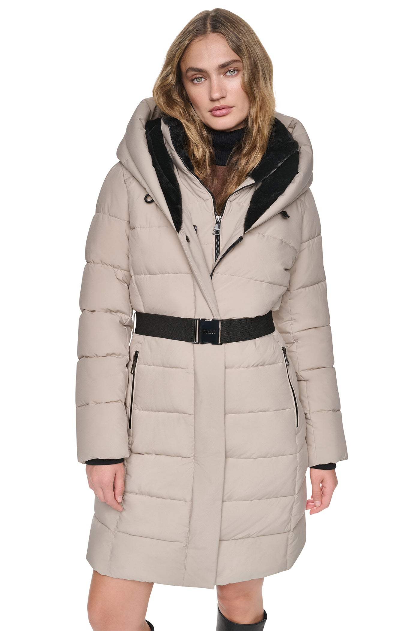 LONG BELTED LAYERED PUFFER VIEW 5