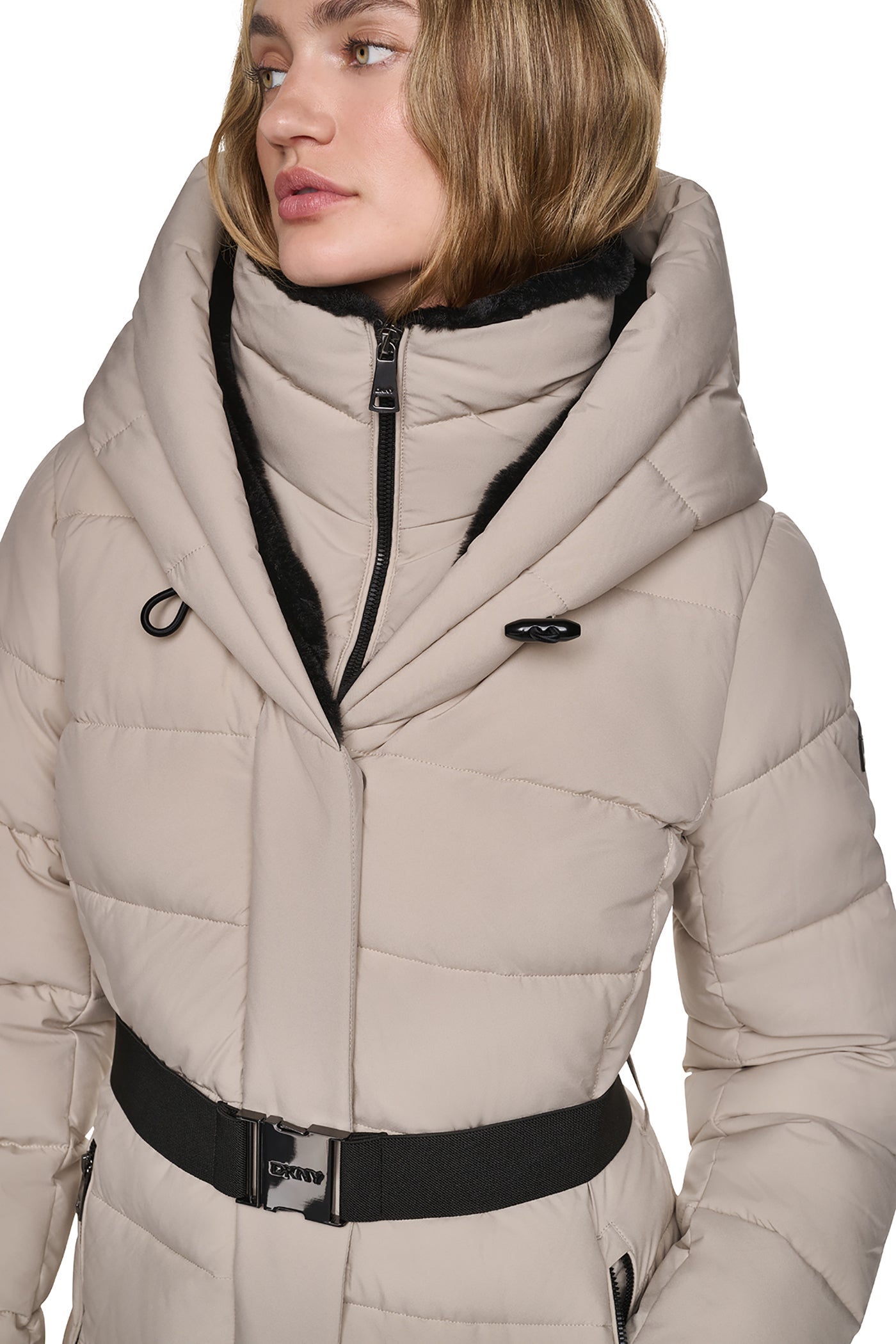 LONG BELTED LAYERED PUFFER VIEW 7