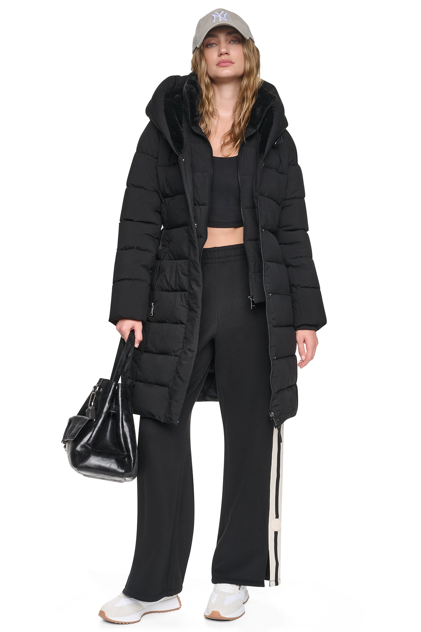 LONG BELTED LAYERED PUFFER VIEW 8