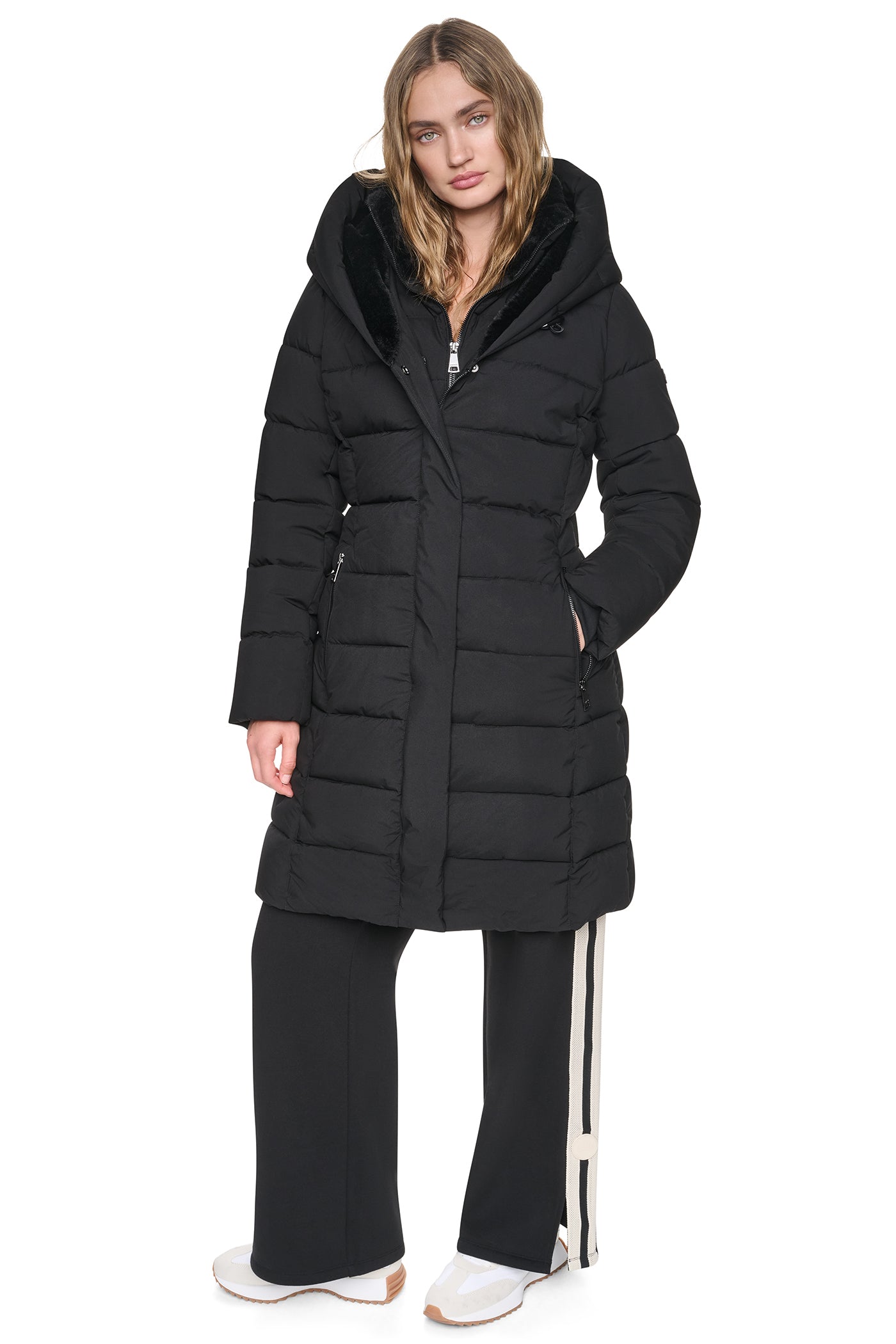 LONG BELTED LAYERED PUFFER VIEW 7