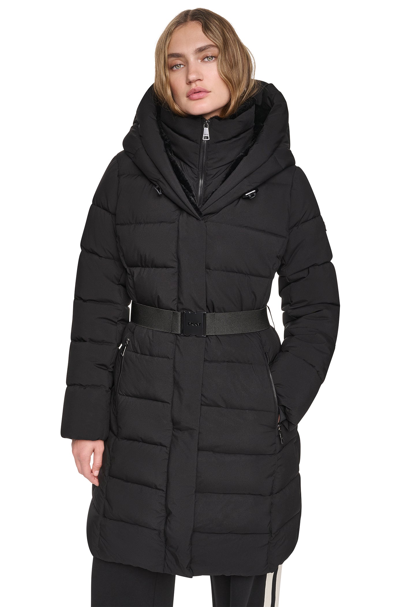 LONG BELTED LAYERED PUFFER VIEW 5