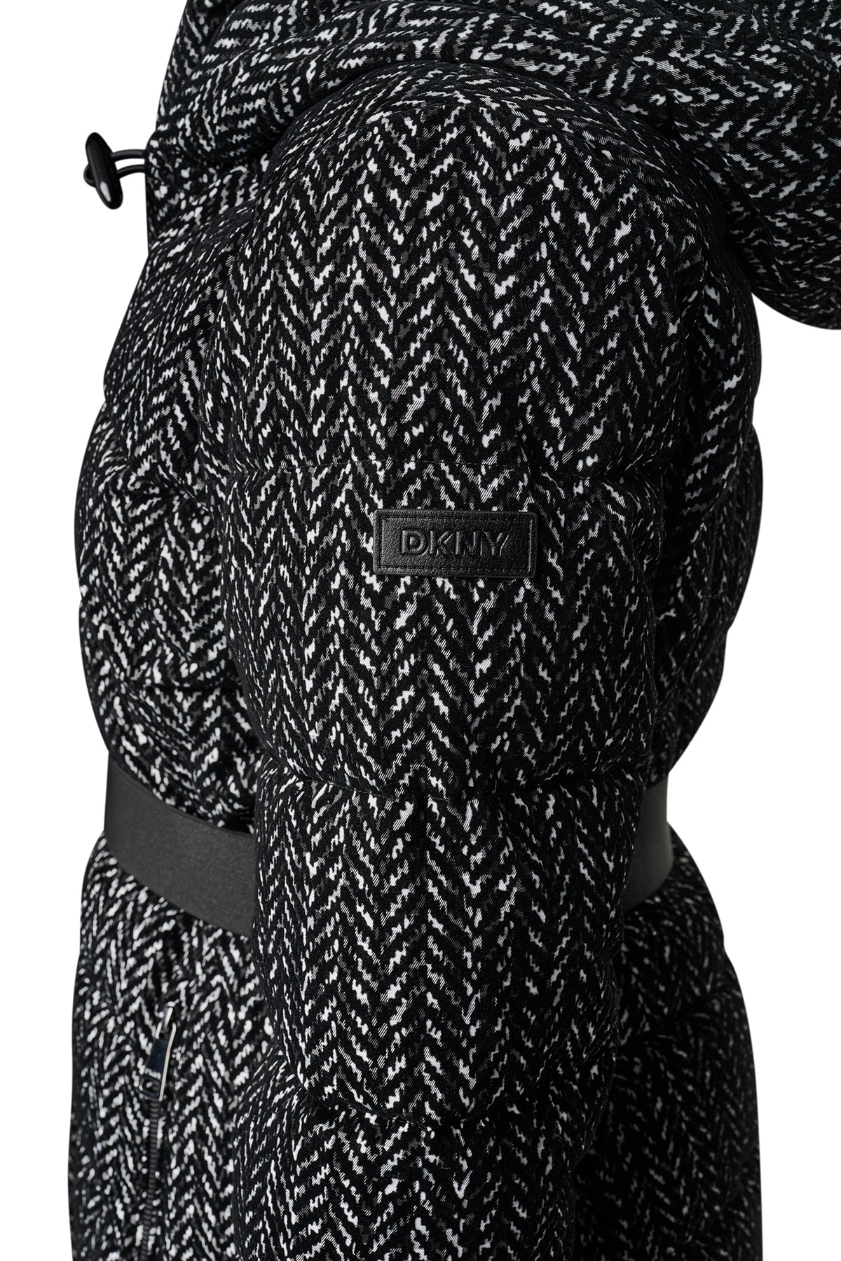 BELTED ASYMMETRICAL PUFFER WITH BIB VIEW 2