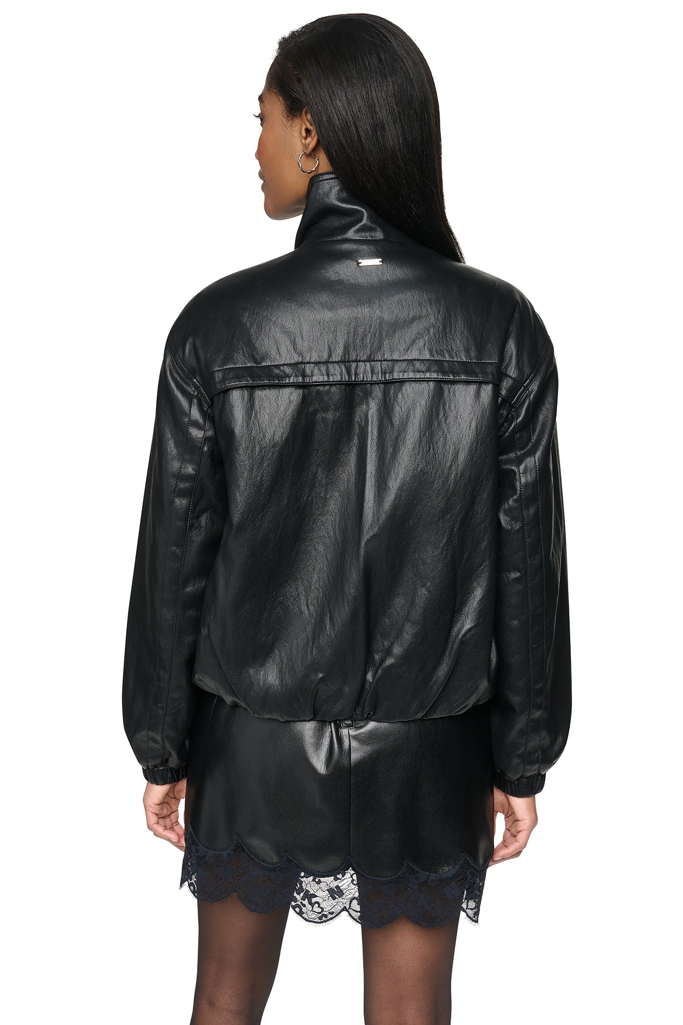 FAUX LEATHER BOMBER VIEW 3
