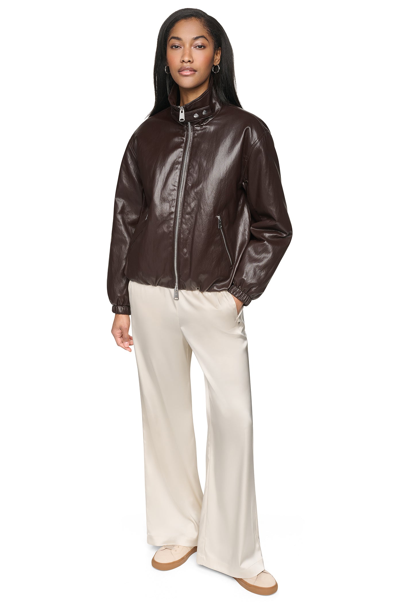 FAUX LEATHER BOMBER VIEW 6