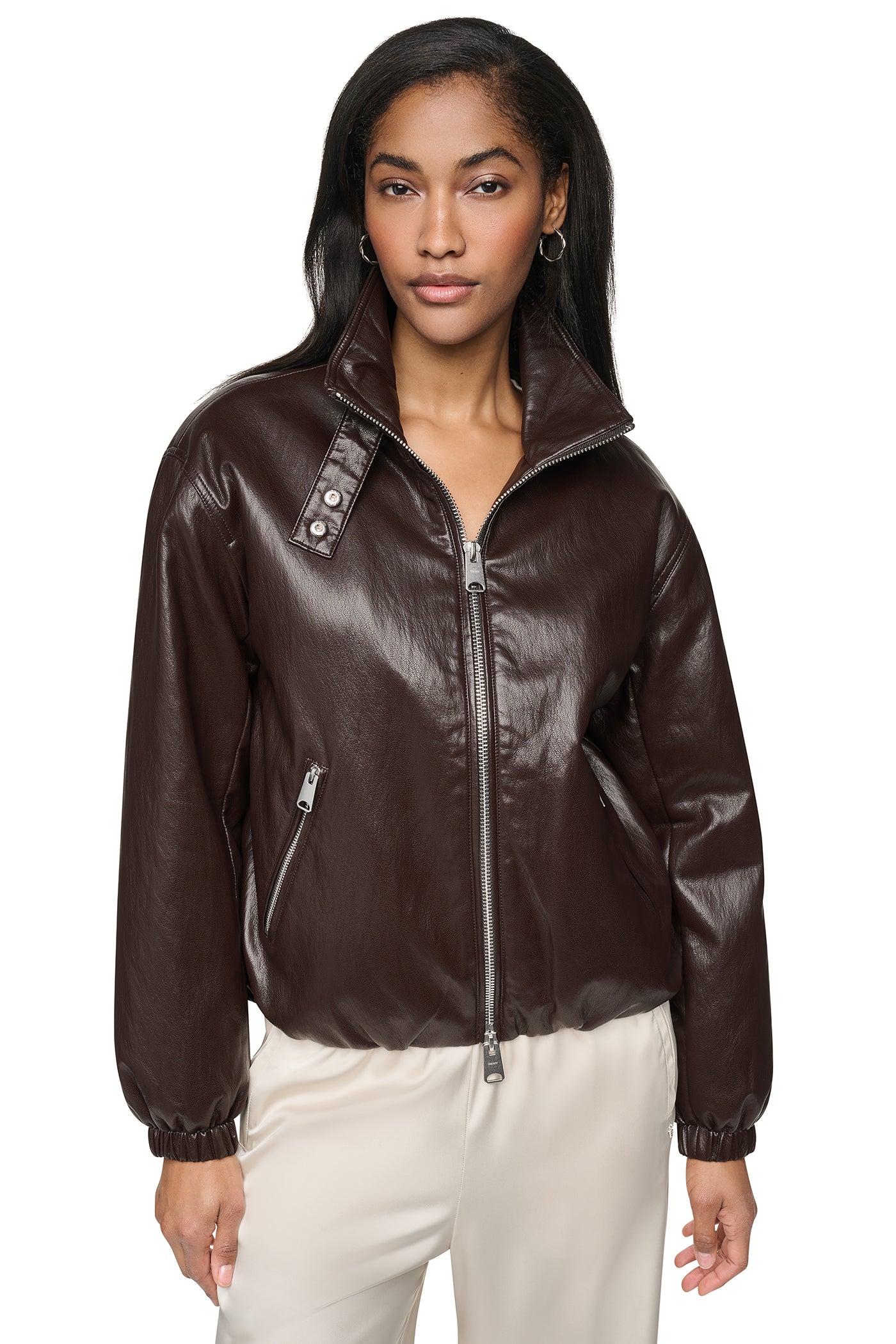 FAUX LEATHER BOMBER VIEW 5