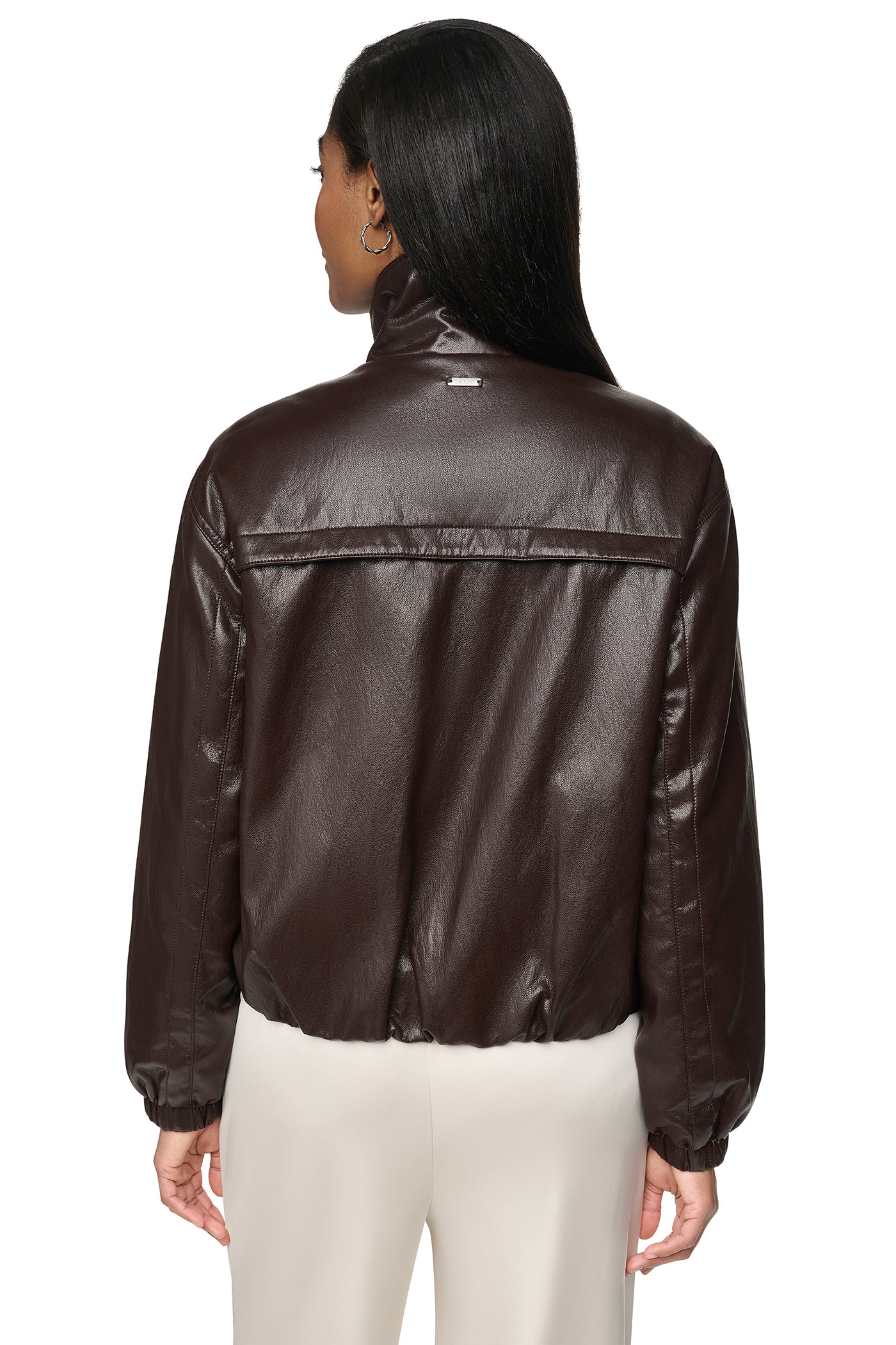 FAUX LEATHER BOMBER VIEW 3