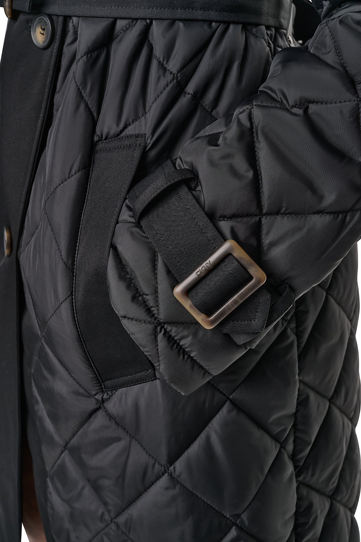 DOUBLE BREASTED QUILTED TRENCH VIEW 2