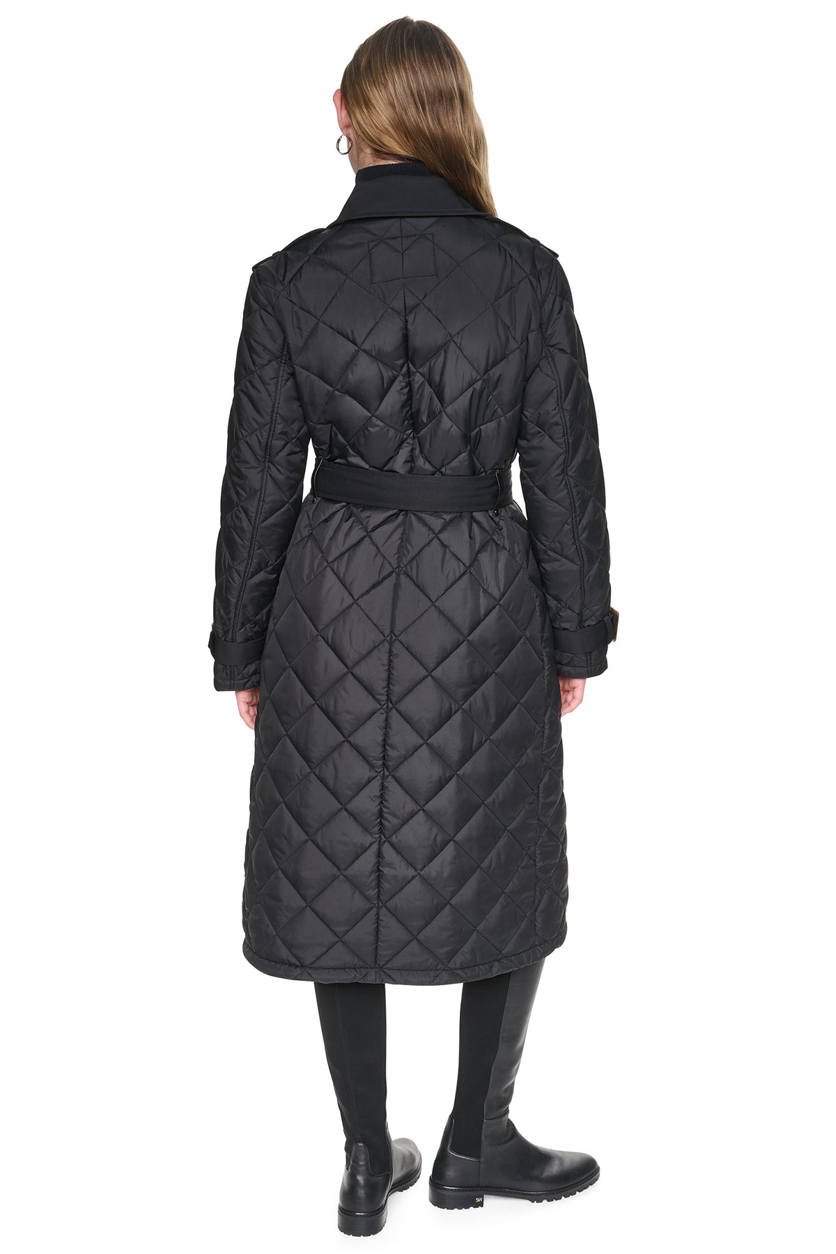 DOUBLE BREASTED QUILTED TRENCH VIEW 2