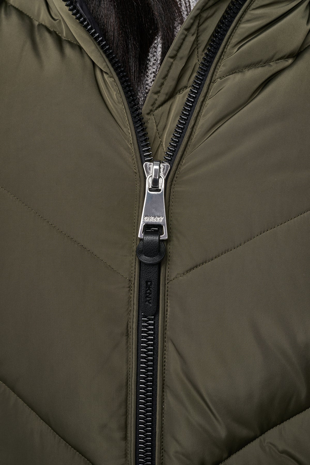 FAUX FUR LINED HOODED PUFFER VIEW 2