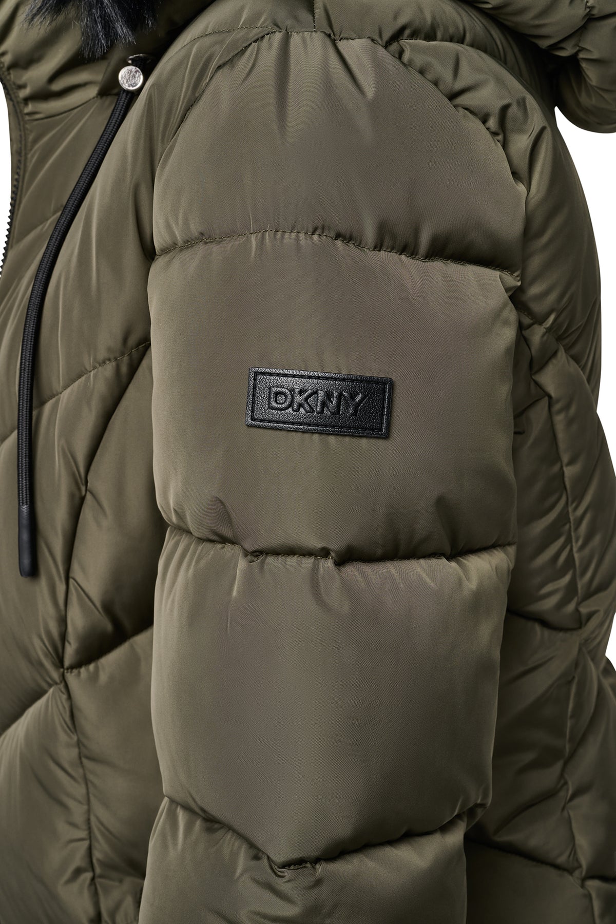 FAUX FUR LINED HOODED PUFFER VIEW 2