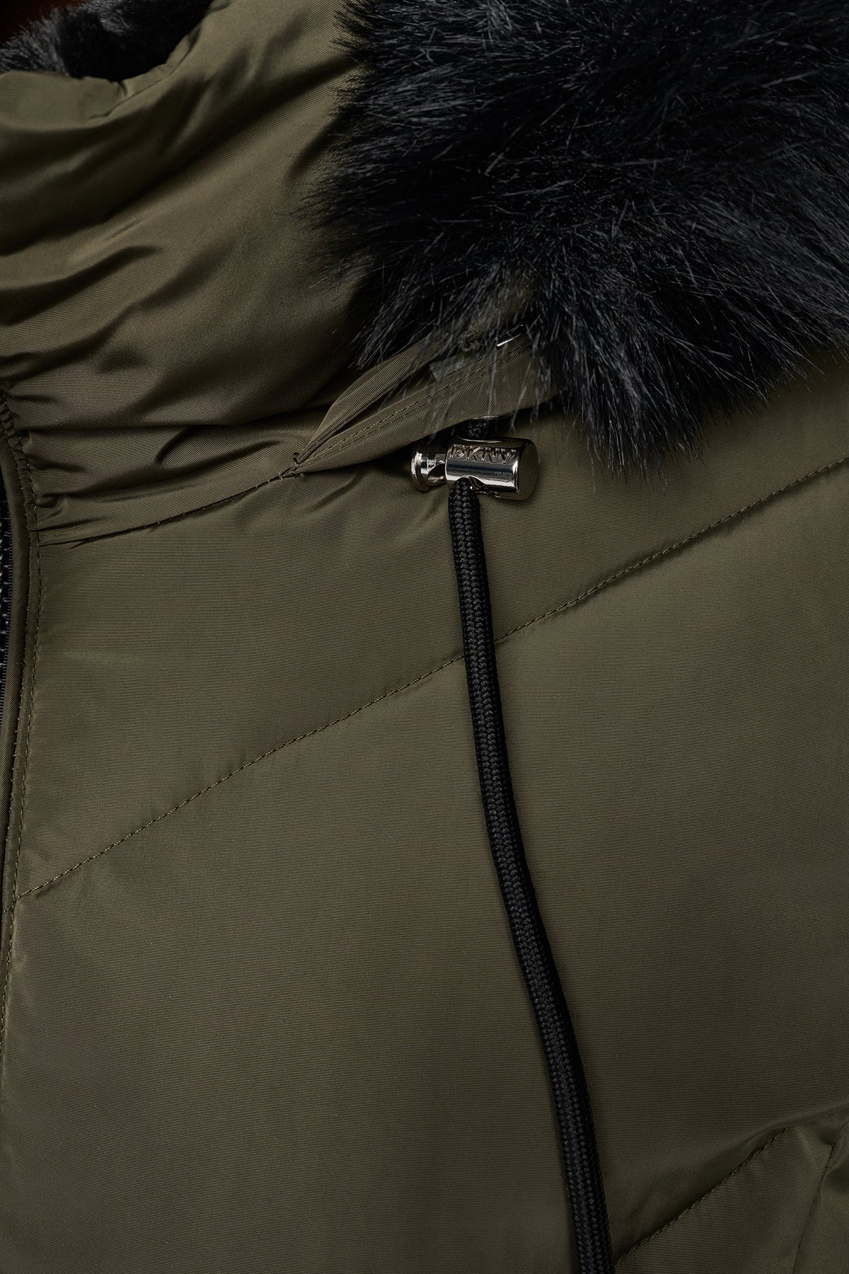 FAUX FUR LINED HOODED PUFFER VIEW 2