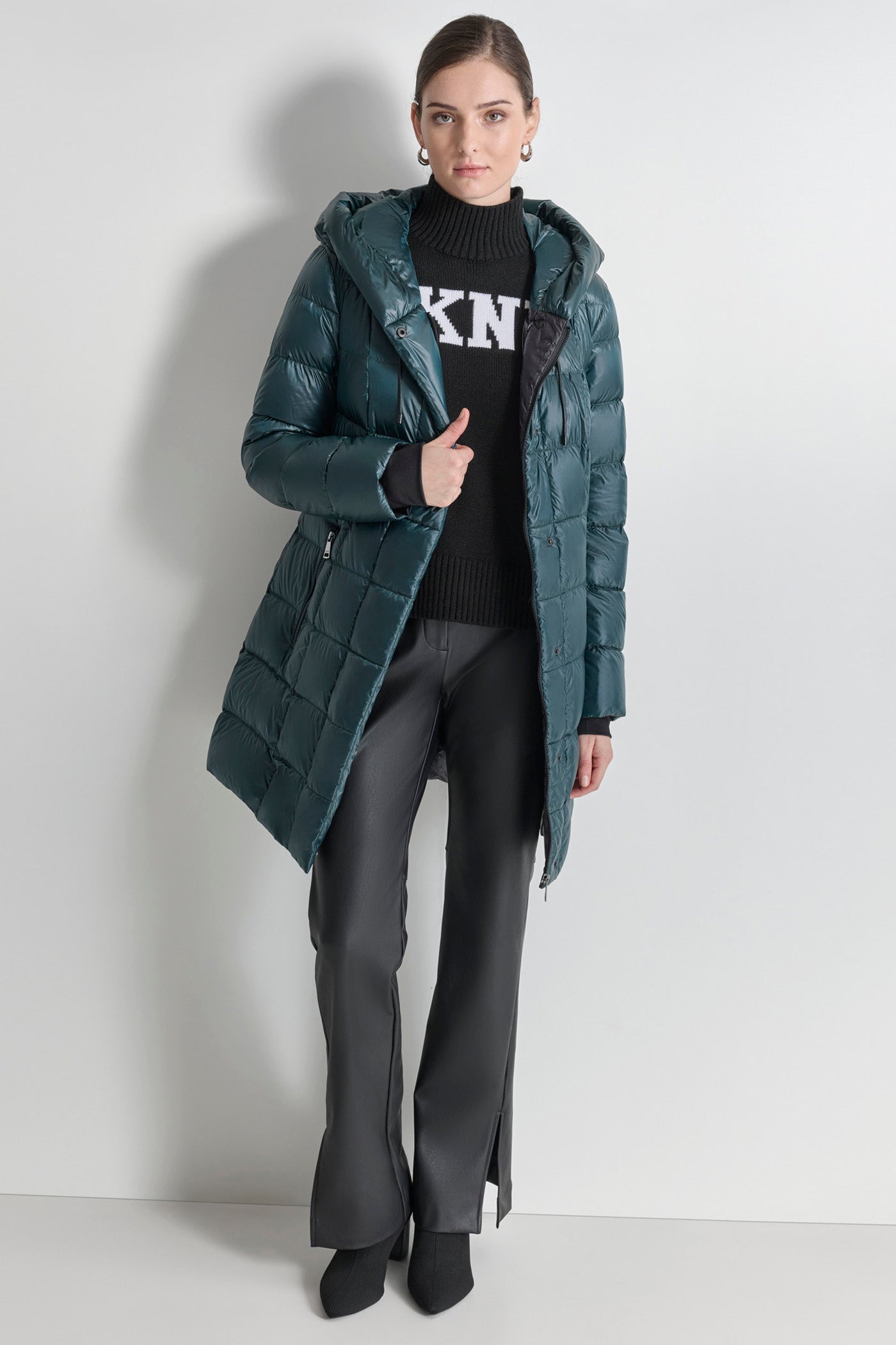 DOWN FILLED LONG PUFFER VIEW 3 | Not Clearance or Preorder