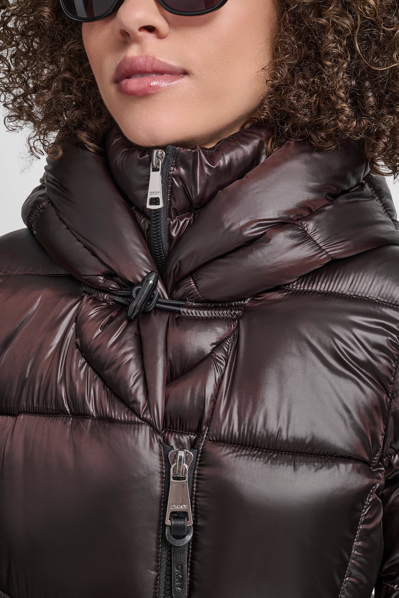 PEARLIZED PUFFER WITH HOOD VIEW 6 | WOMENS COATS & JACKETS