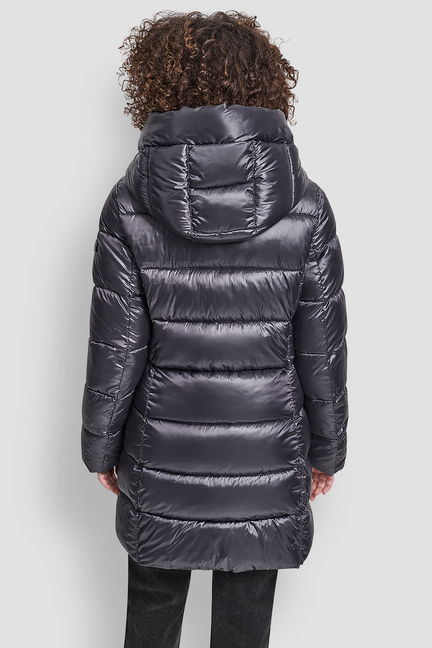TITAN PEARLIZED PUFFER WITH HOOD, VIEW 2 | WOMENS COATS & JACKETS