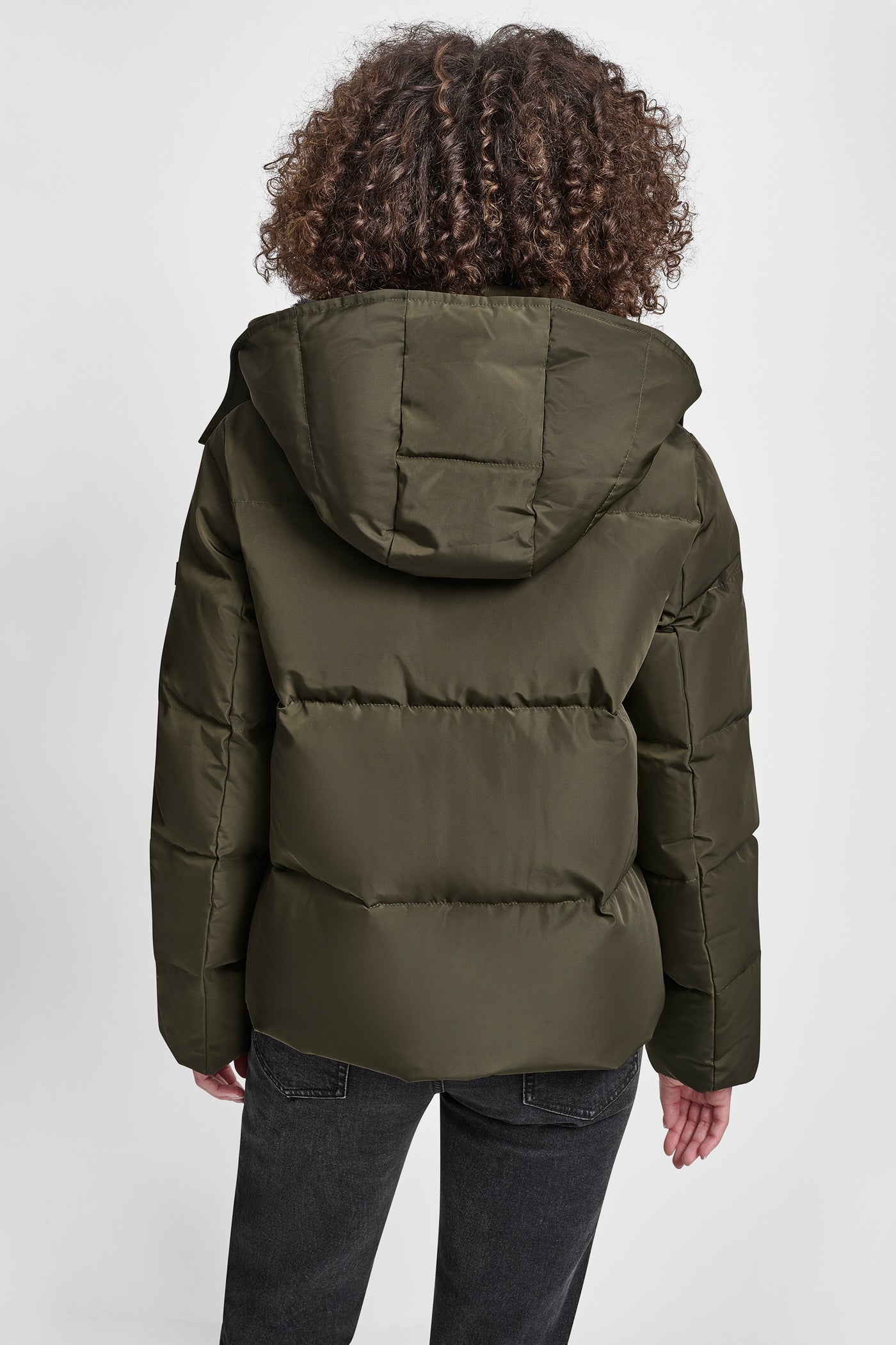 LODEN PLUSH PUFFER WITH TOGGLE AND FUR HOOD, VIEW 2 | Cold Weather Coats