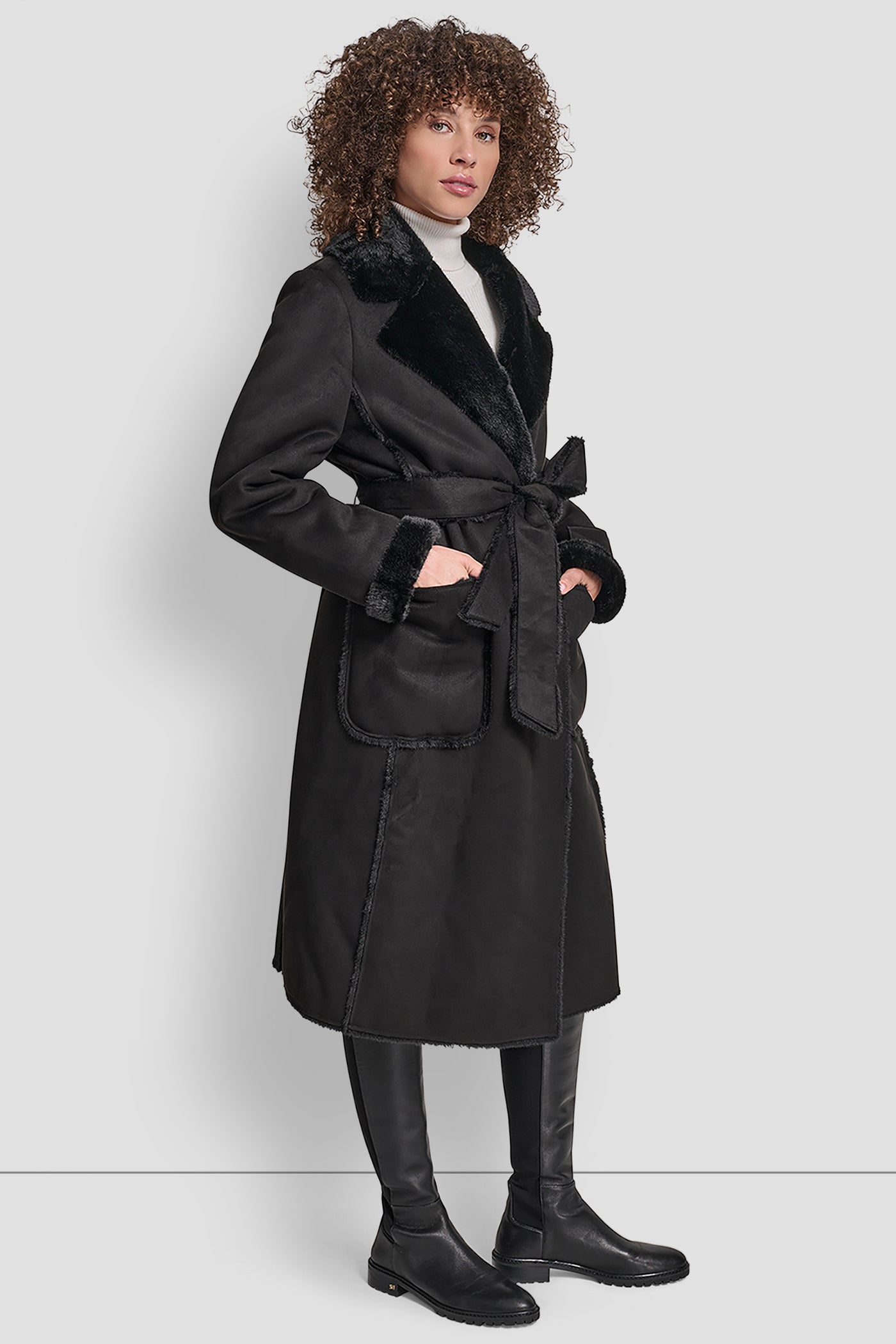 Belted Faux Sherling | Faux Fur