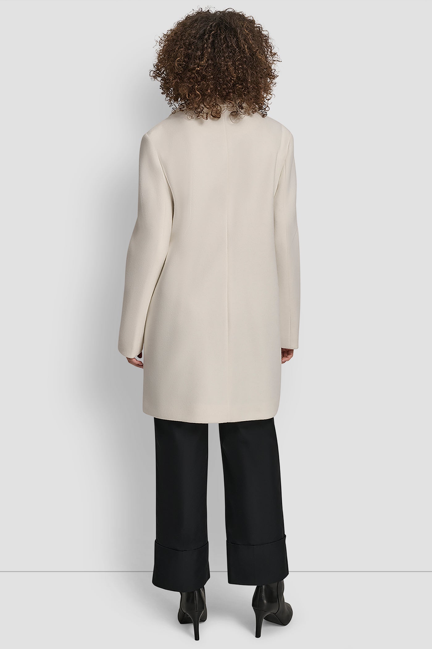 PEARL LONG SLEEVE BLAZER COAT, BACK VIEW | DKNY Promo