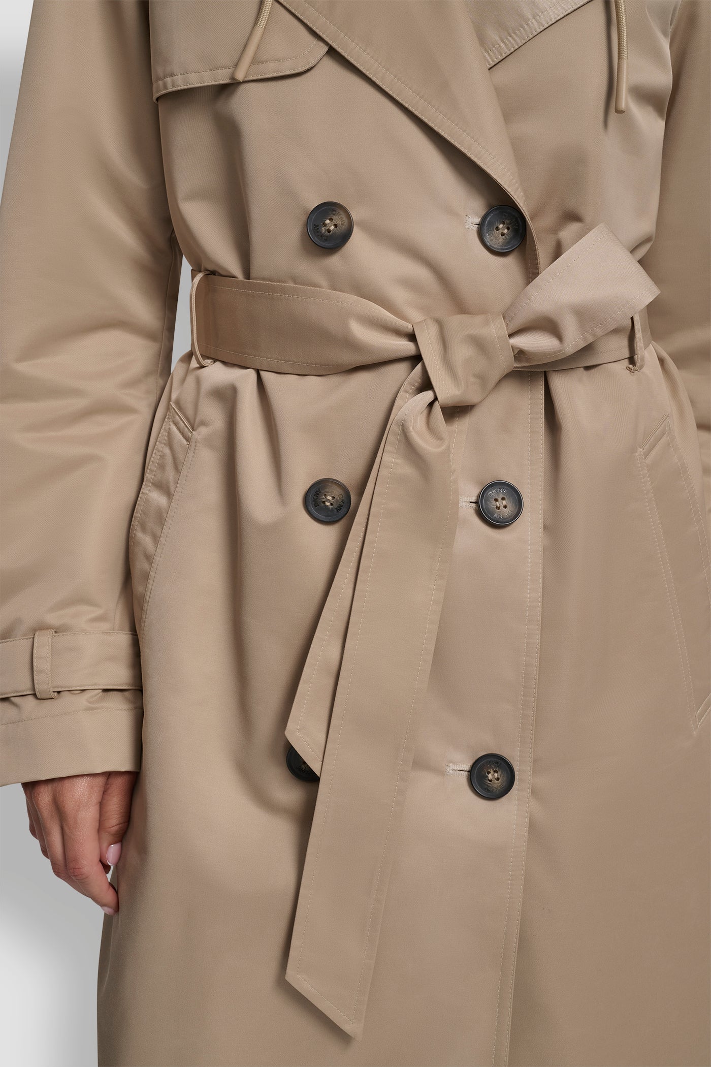 TRENCH COAT WITH QUILTED BIB VIEW 6 | DKNY Promo