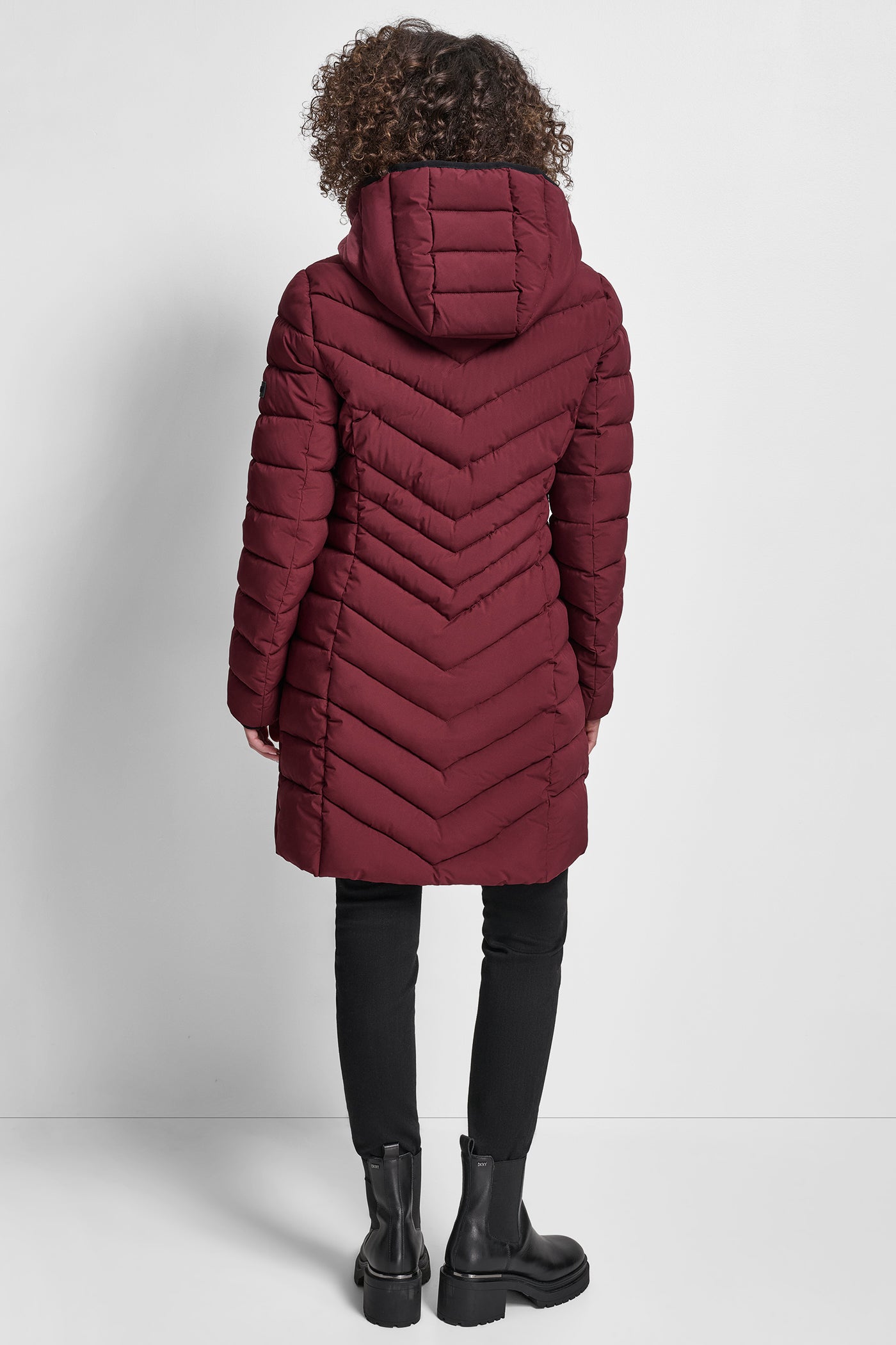 BORDEAUX MID LENGTH FULL ZIP JACKET, VIEW 2 | Back-To-School Shop